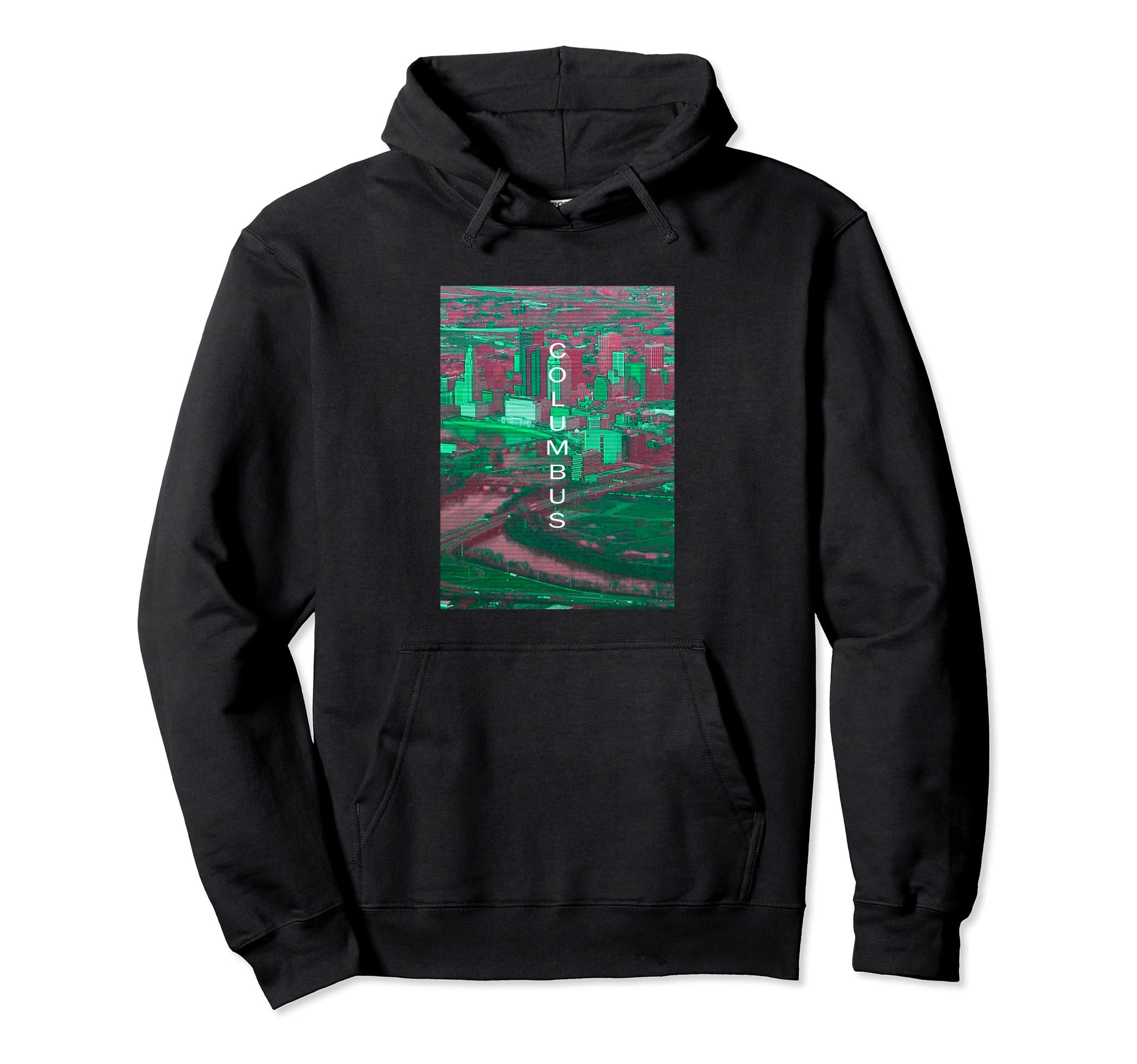 Ohio Vaporwave Aesthetic Souvenir Oh Hoodie - Custom Art Print for Adults - T-Shirt, Sweatshirt, Hoodie