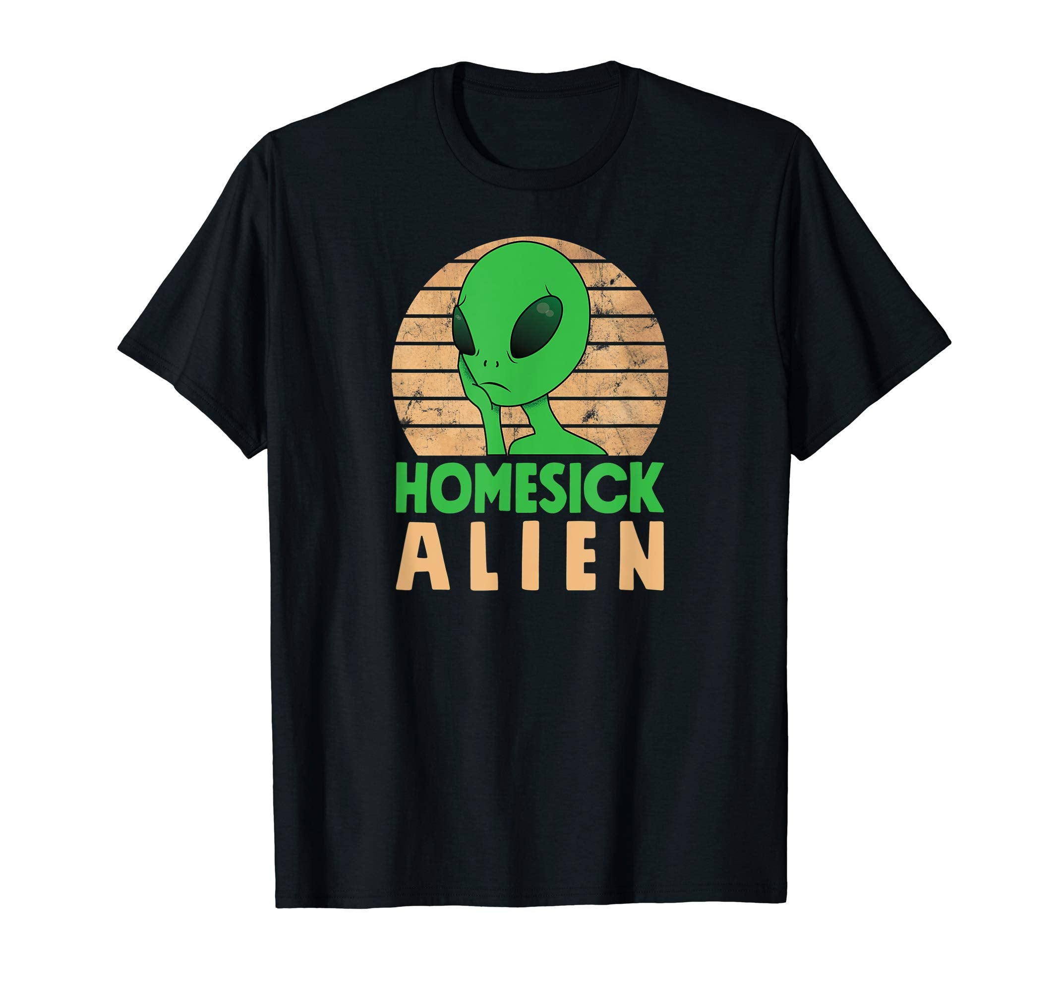 Homesick Alien Distressed Planet Funny T-Shirt - Custom Art Print Unisex - T-Shirt, Sweatshirt, Hoodie