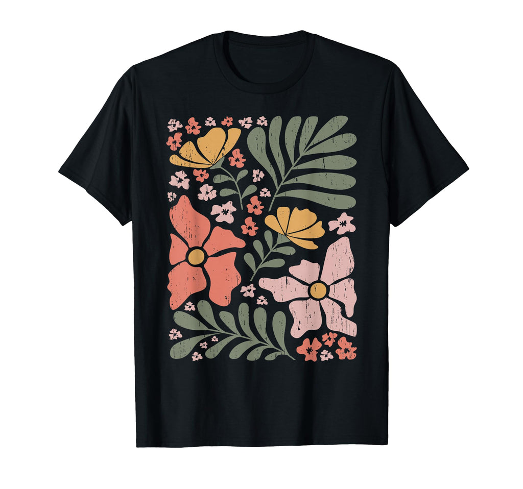 Boho Wildflowers Floral Abstract Flower T-Shirt - Aesthetic Graphic Unisex - T-Shirt, Sweatshirt, Hoodie
