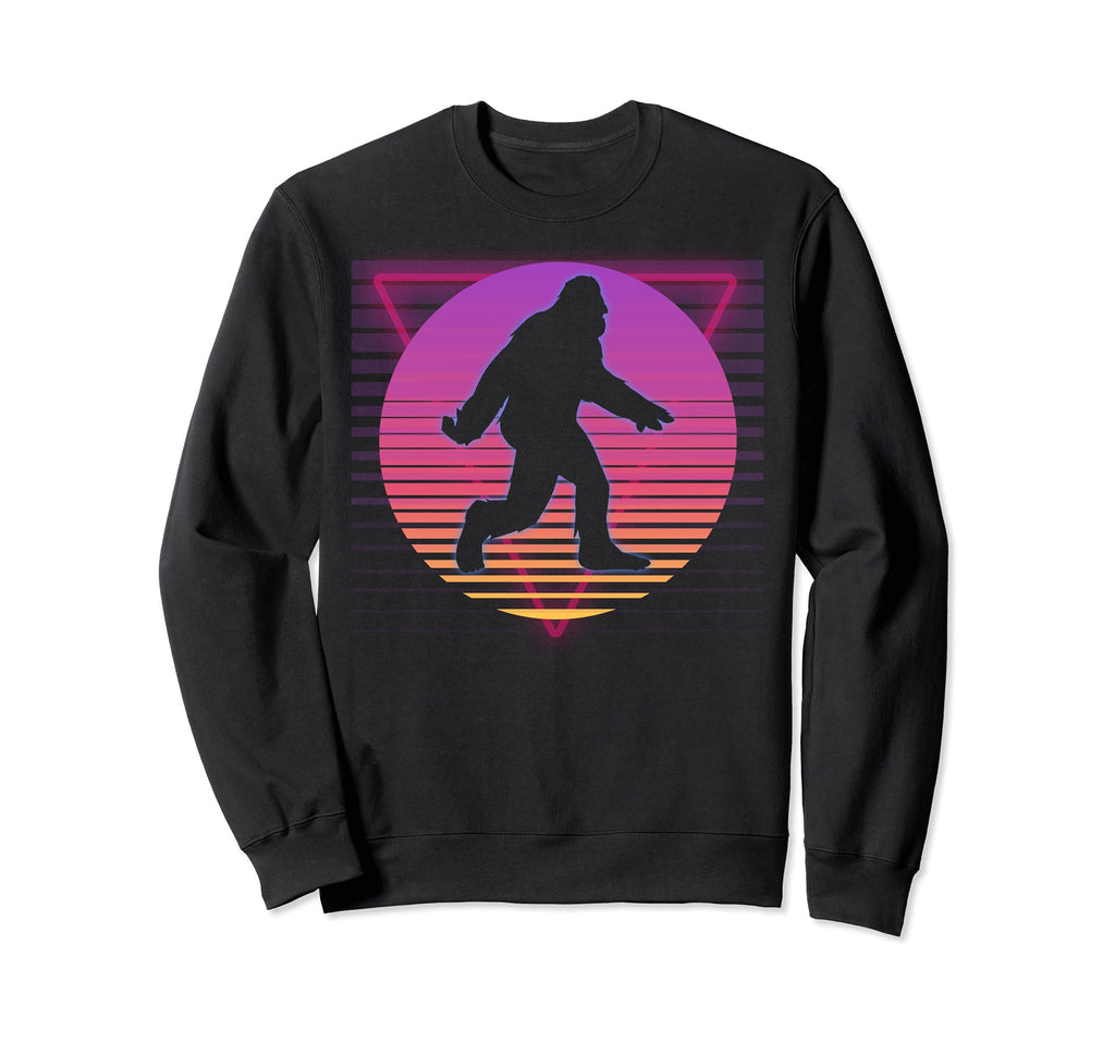 Bigfoot Sasquatch Vaporwave 80S 90S Sweatshirt - Novelty Apparel Men Women - T-Shirt, Sweatshirt, Hoodie