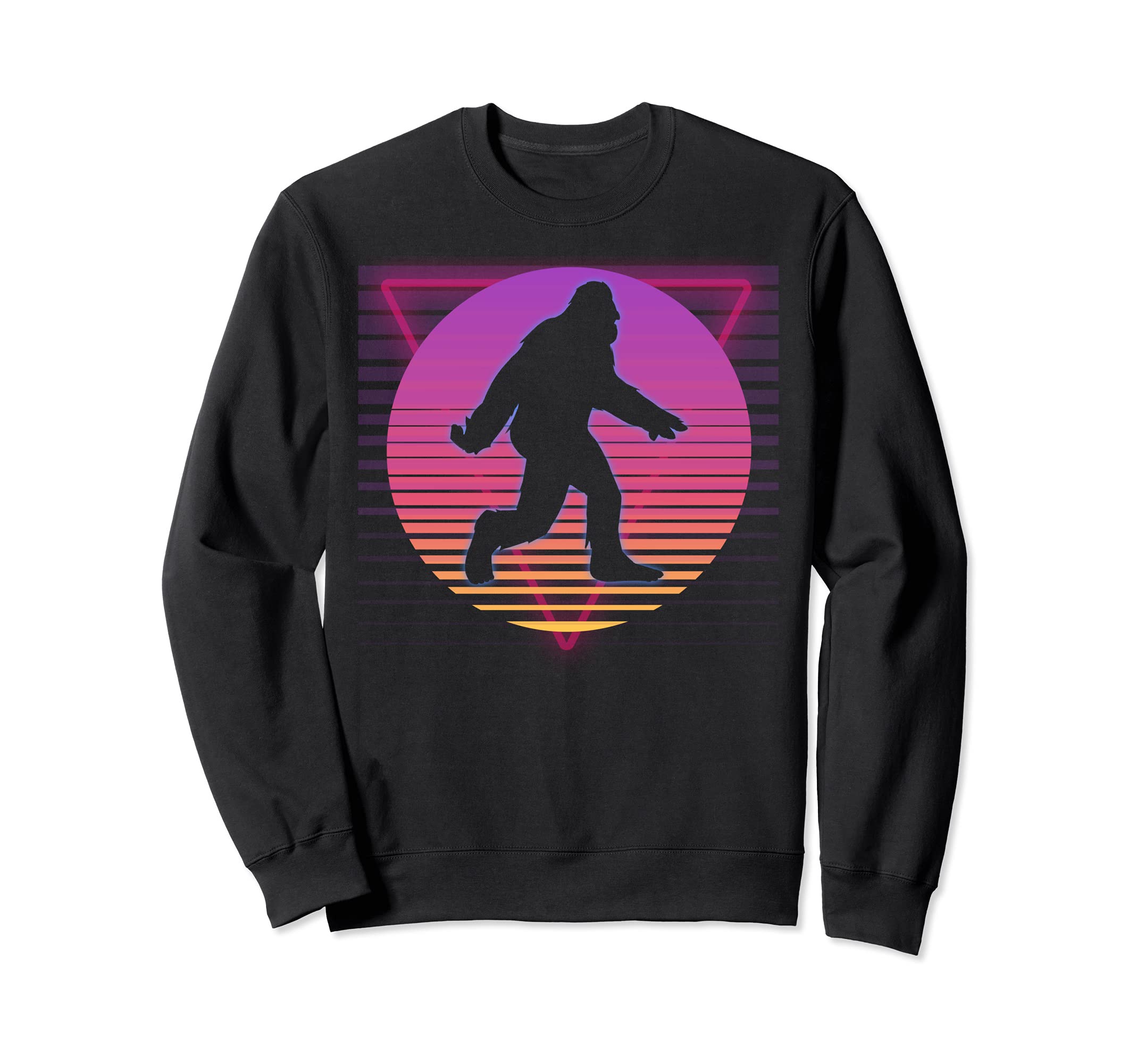 Bigfoot Sasquatch Vaporwave 80S 90S Sweatshirt - Novelty Apparel Men Women - T-Shirt, Sweatshirt, Hoodie