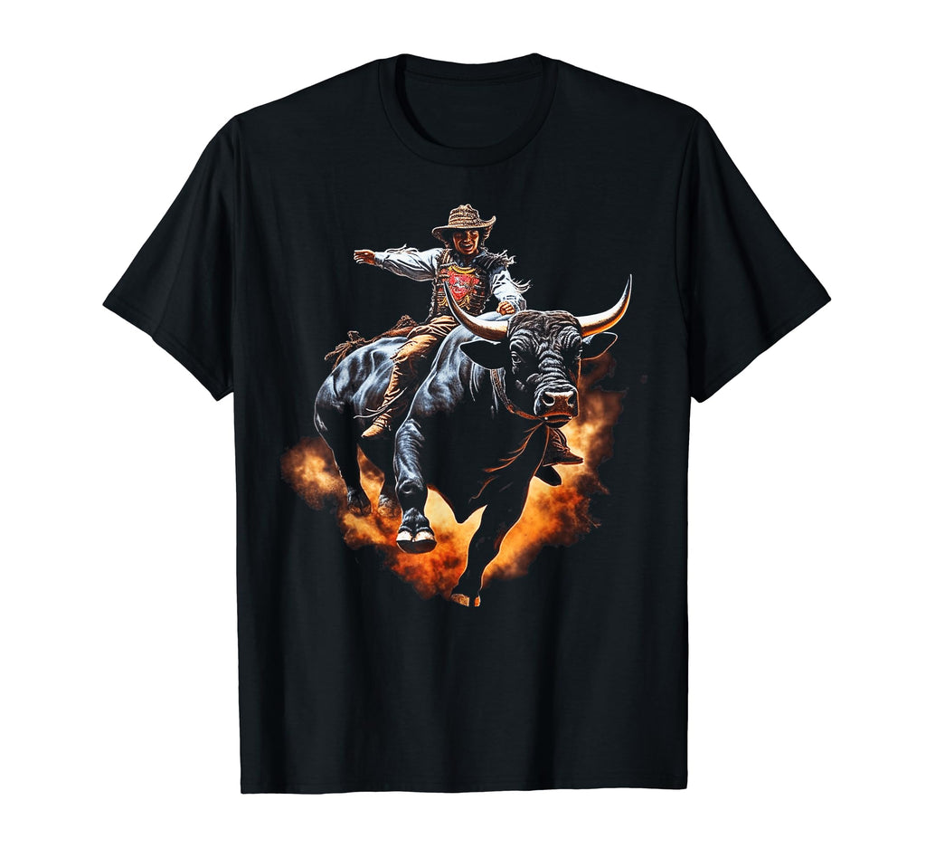 Cowboy Rodeo Horse Riding Usa Cowboy T-Shirt - Custom Art Print Unisex - T-Shirt, Sweatshirt, Hoodie