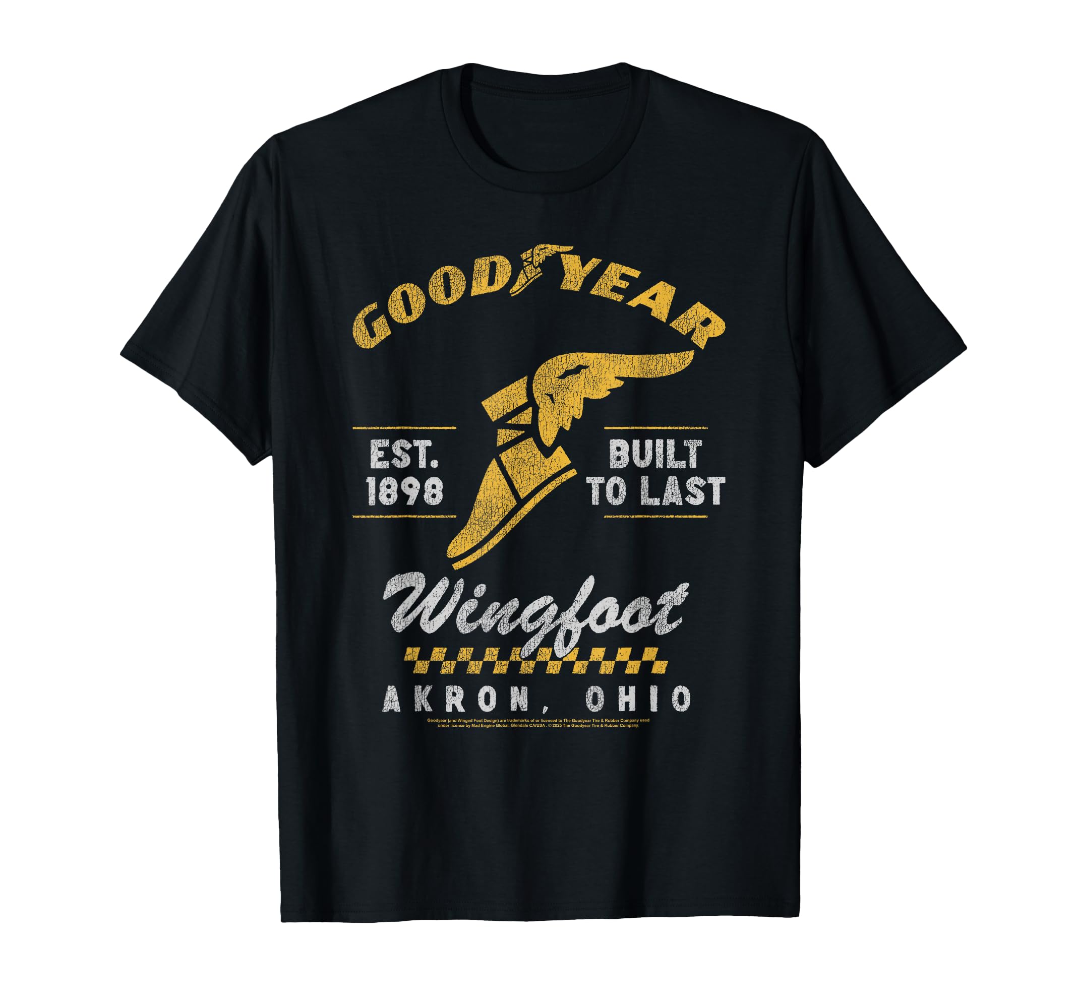 Goodyear Wingfoot Est 1898 Built To Last T-Shirt - Novelty Apparel Unisex - T-Shirt, Sweatshirt, Hoodie