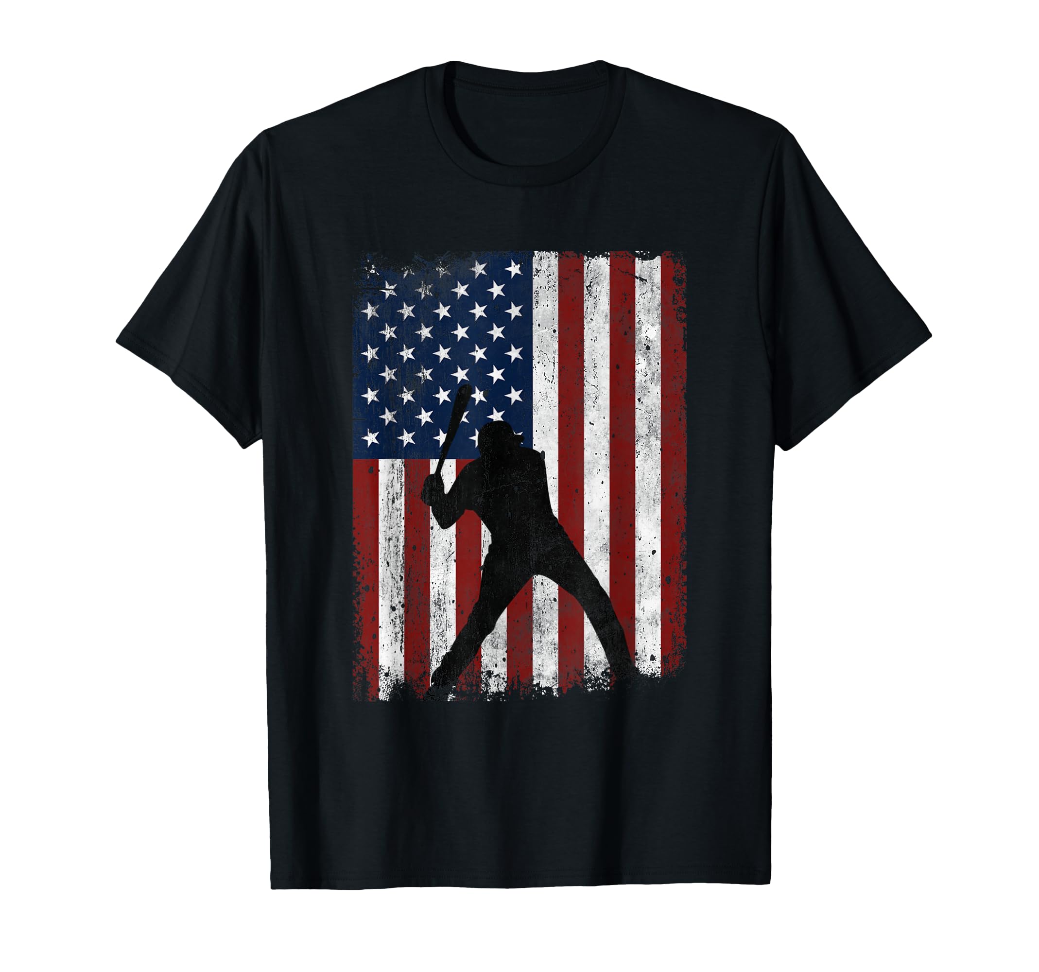 Baseball American Flag Baseball Dad Mom 4Th T-Shirt - Graphic Print Unisex - T-Shirt, Sweatshirt, Hoodie
