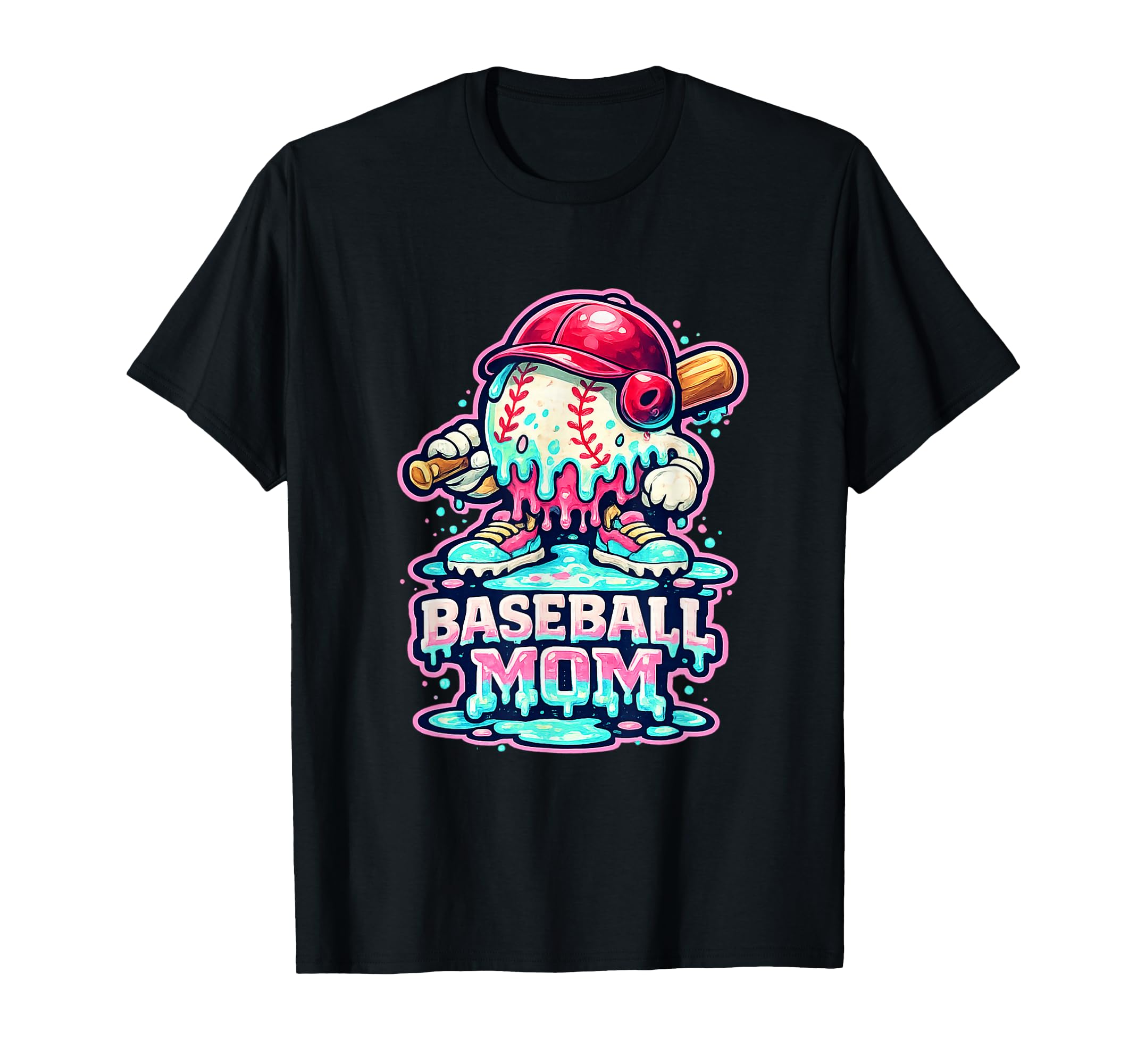 Ice Cream Drip Baseball Mom T-Shirt - Streetwear Style for Adults - T-Shirt, Sweatshirt, Hoodie