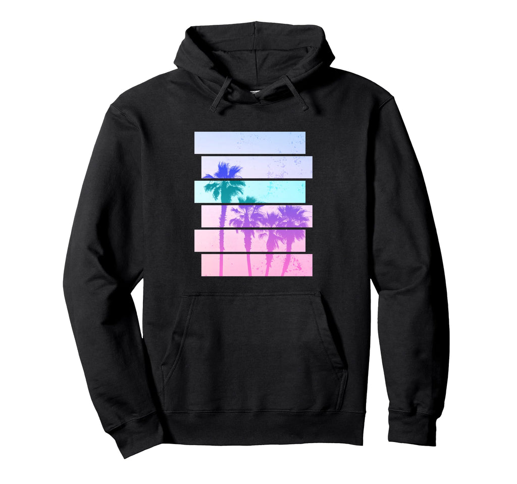 80S Vaporwave Palm Tree Aesthetic Hoodie - Streetwear Style Men Women - T-Shirt, Sweatshirt, Hoodie