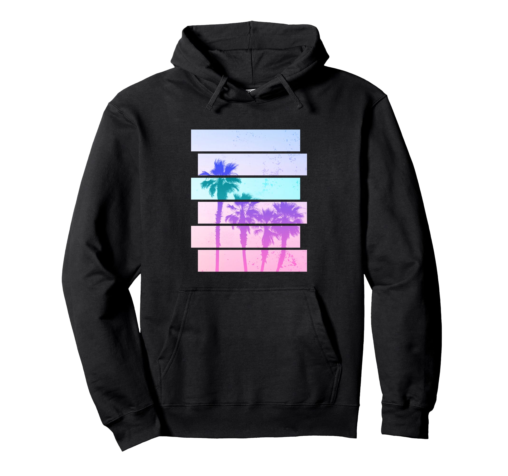 80S Vaporwave Palm Tree Aesthetic Hoodie - Streetwear Style Men Women - T-Shirt, Sweatshirt, Hoodie
