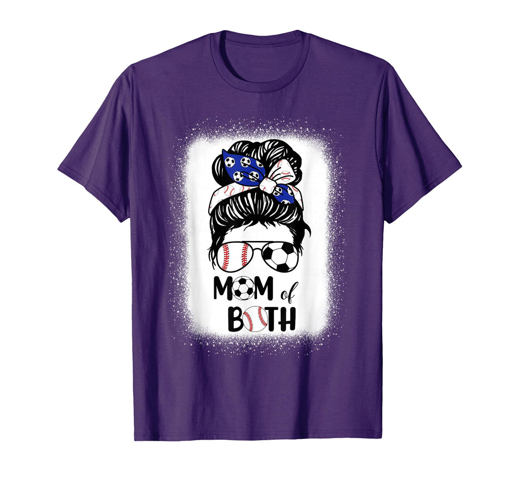 Messy Bun Soccer Mom Baseball Mom Both T-Shirt - Trendy Graphic Men Women - T-Shirt, Sweatshirt, Hoodie