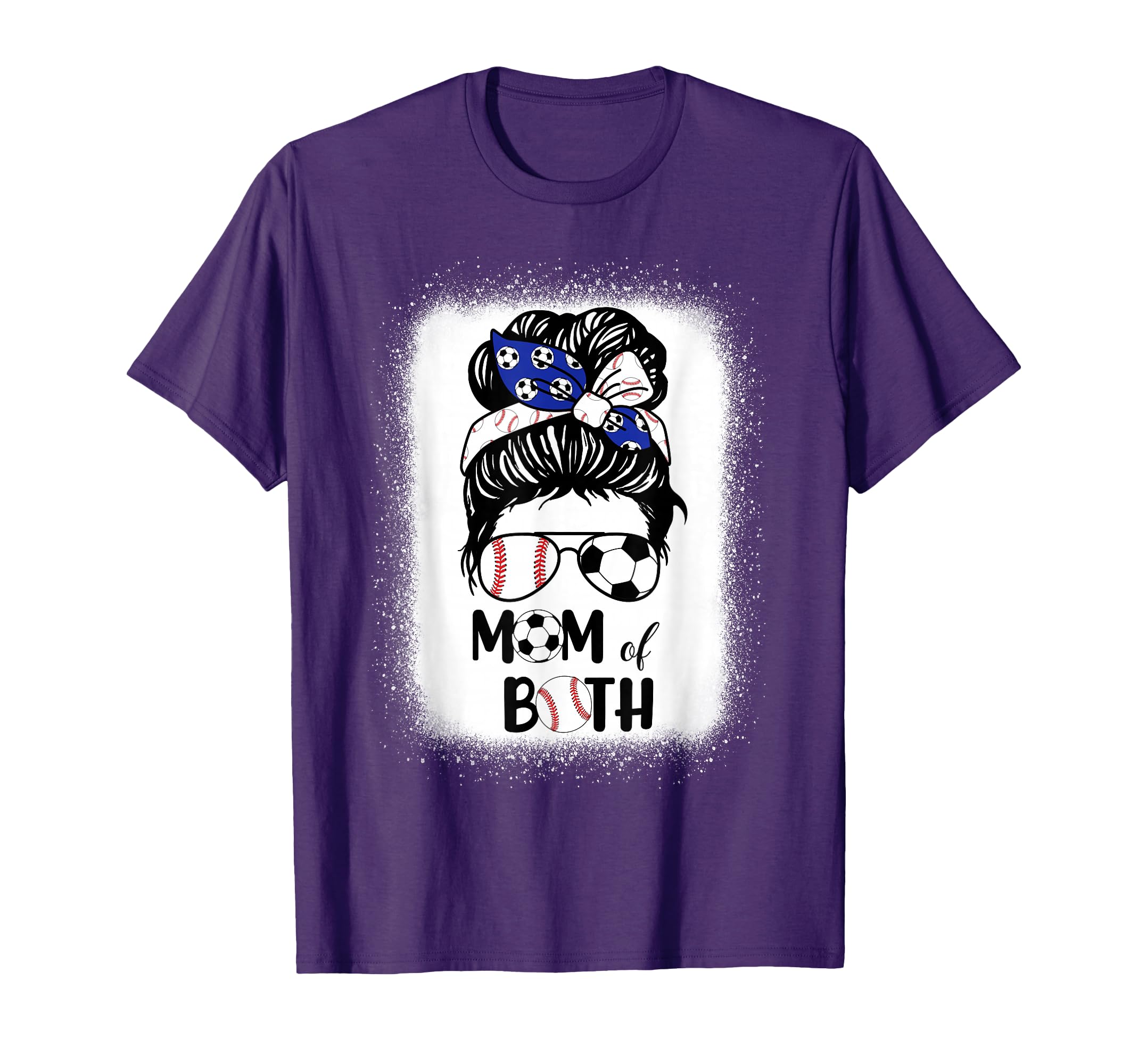 Messy Bun Soccer Mom Baseball Mom Both T-Shirt - Trendy Graphic Men Women - T-Shirt, Sweatshirt, Hoodie