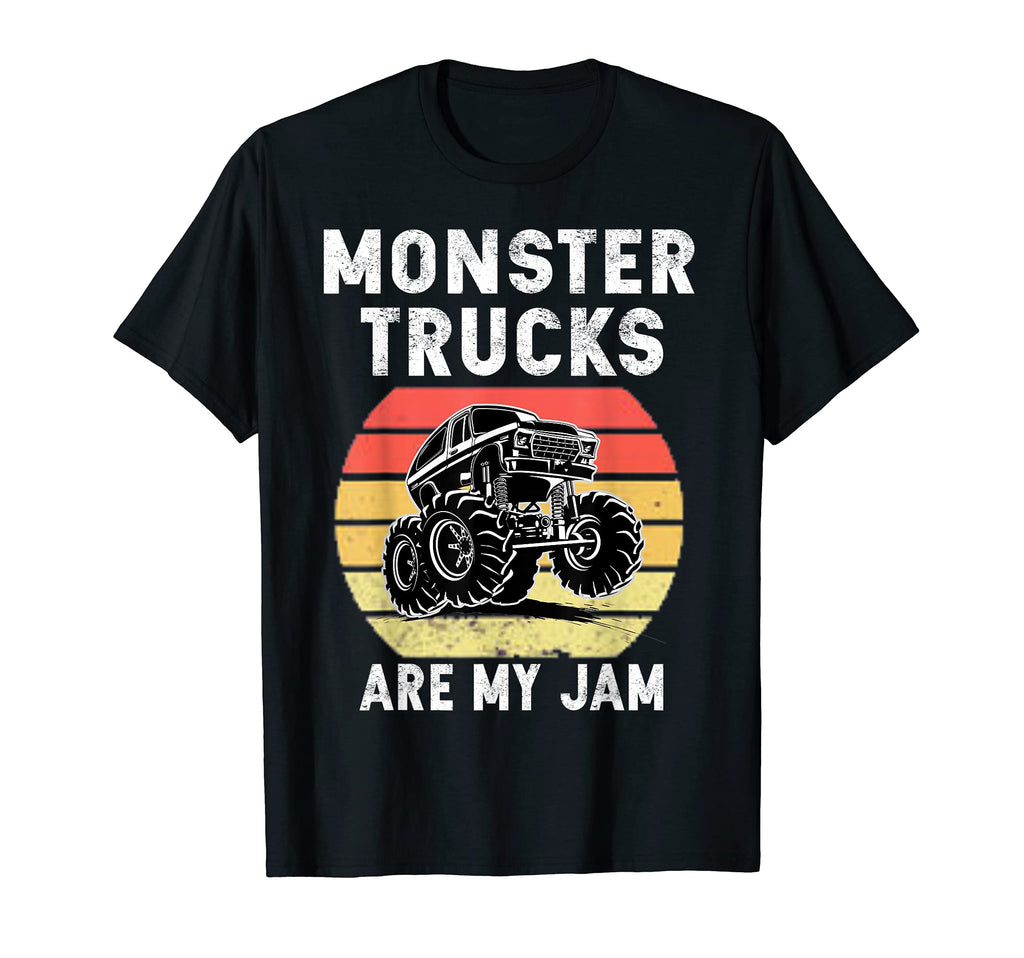 Monster Truck Are My Jam Sunset Engines T-Shirt - Unique Graphic Men Women - T-Shirt, Sweatshirt, Hoodie