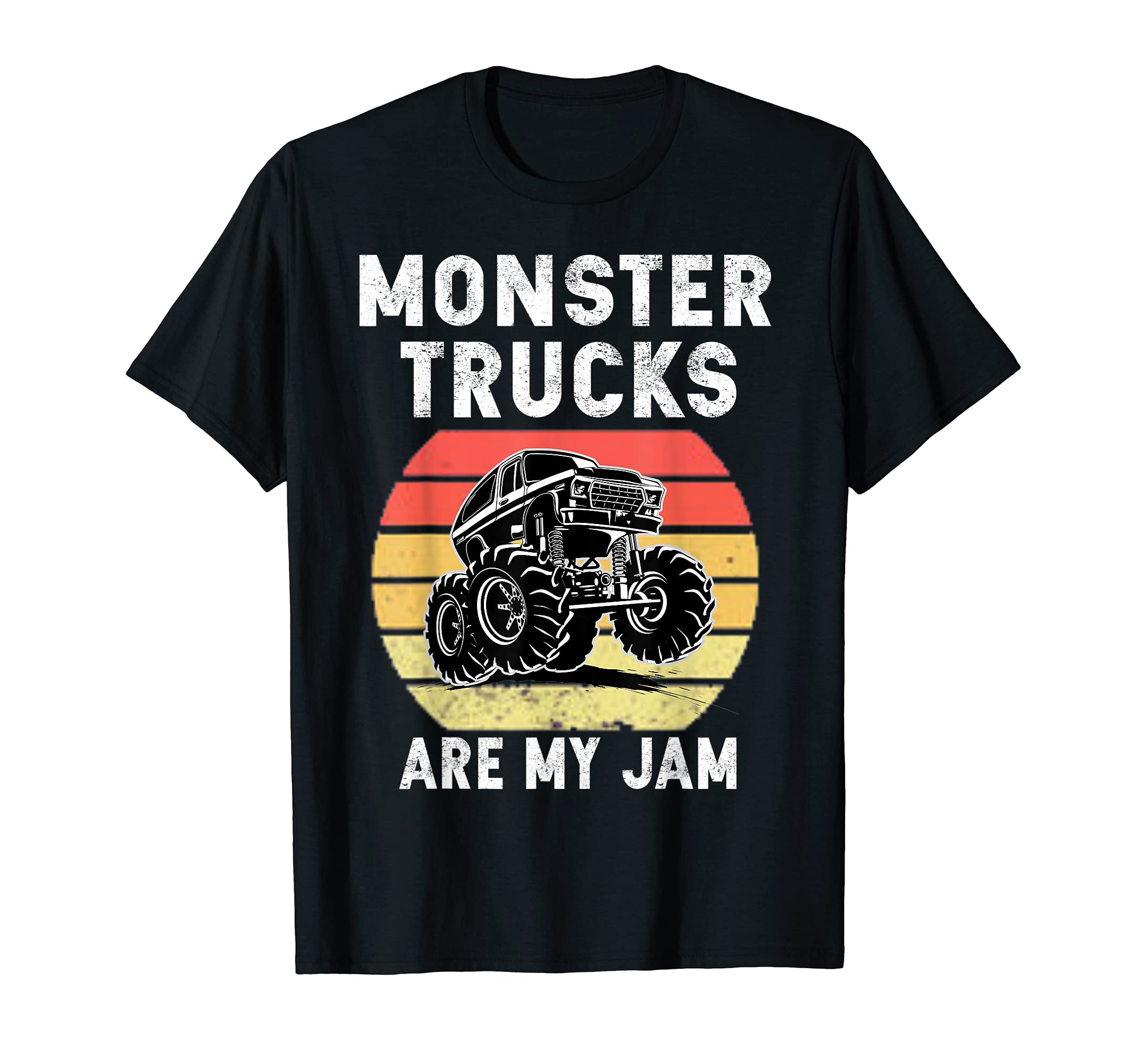 Monster Truck Are My Jam Sunset Engines T-Shirt - Unique Graphic Men Women - T-Shirt, Sweatshirt, Hoodie