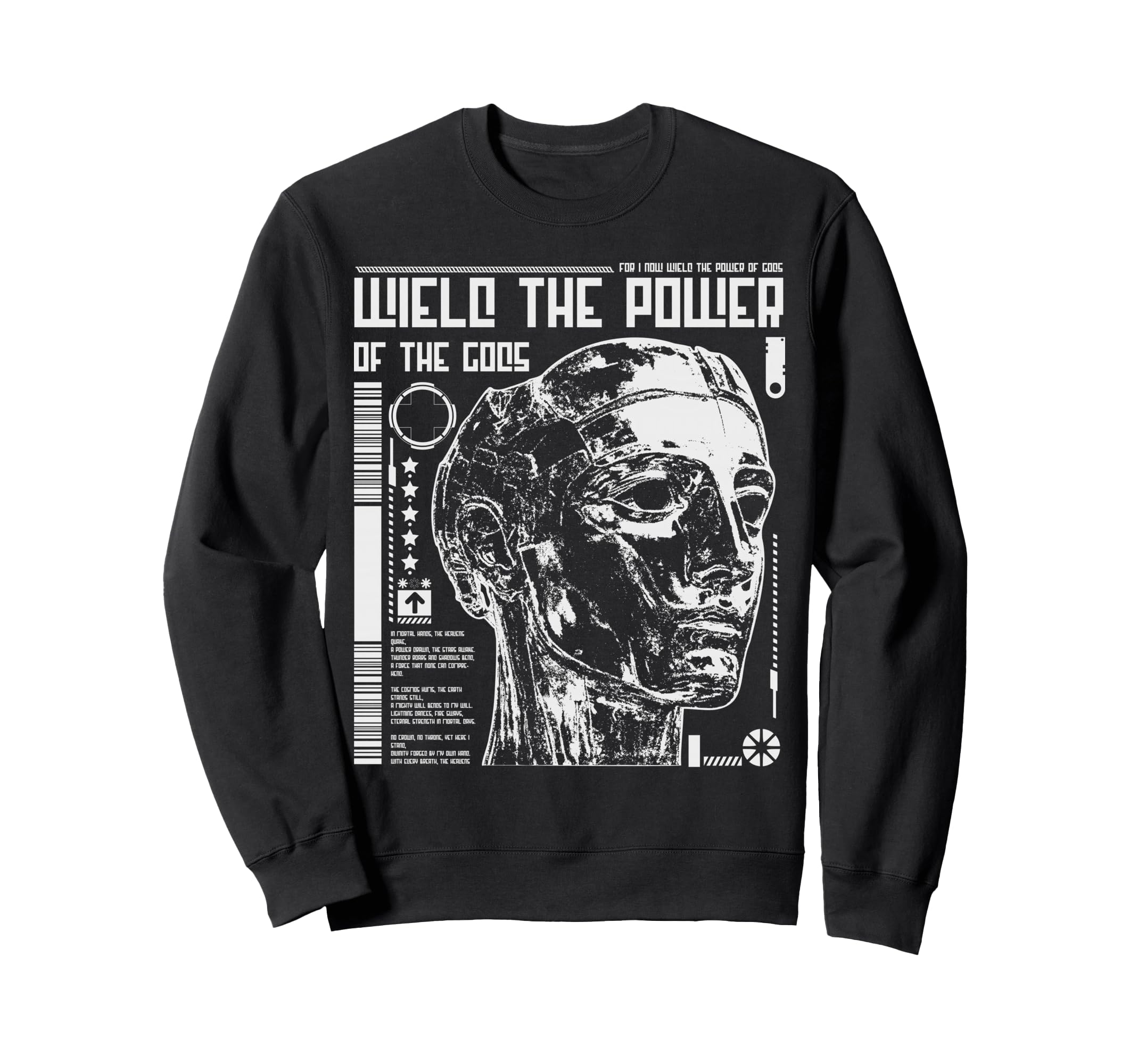 Y2K Power Bold Urban Graffiti Sweatshirt - Fun Novelty Design Men Women - T-Shirt, Sweatshirt, Hoodie