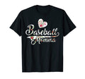 Mom Baseball Floral Mothers Day Gift T-Shirt - Graphic Print Unisex - T-Shirt, Sweatshirt, Hoodie