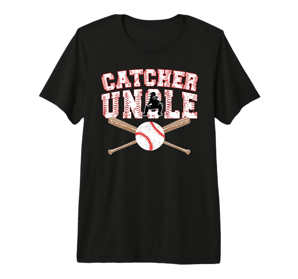 Mens Baseball Catcher Uncle Baseball T-Shirt - Custom Art Print Men Women - T-Shirt, Sweatshirt, Hoodie