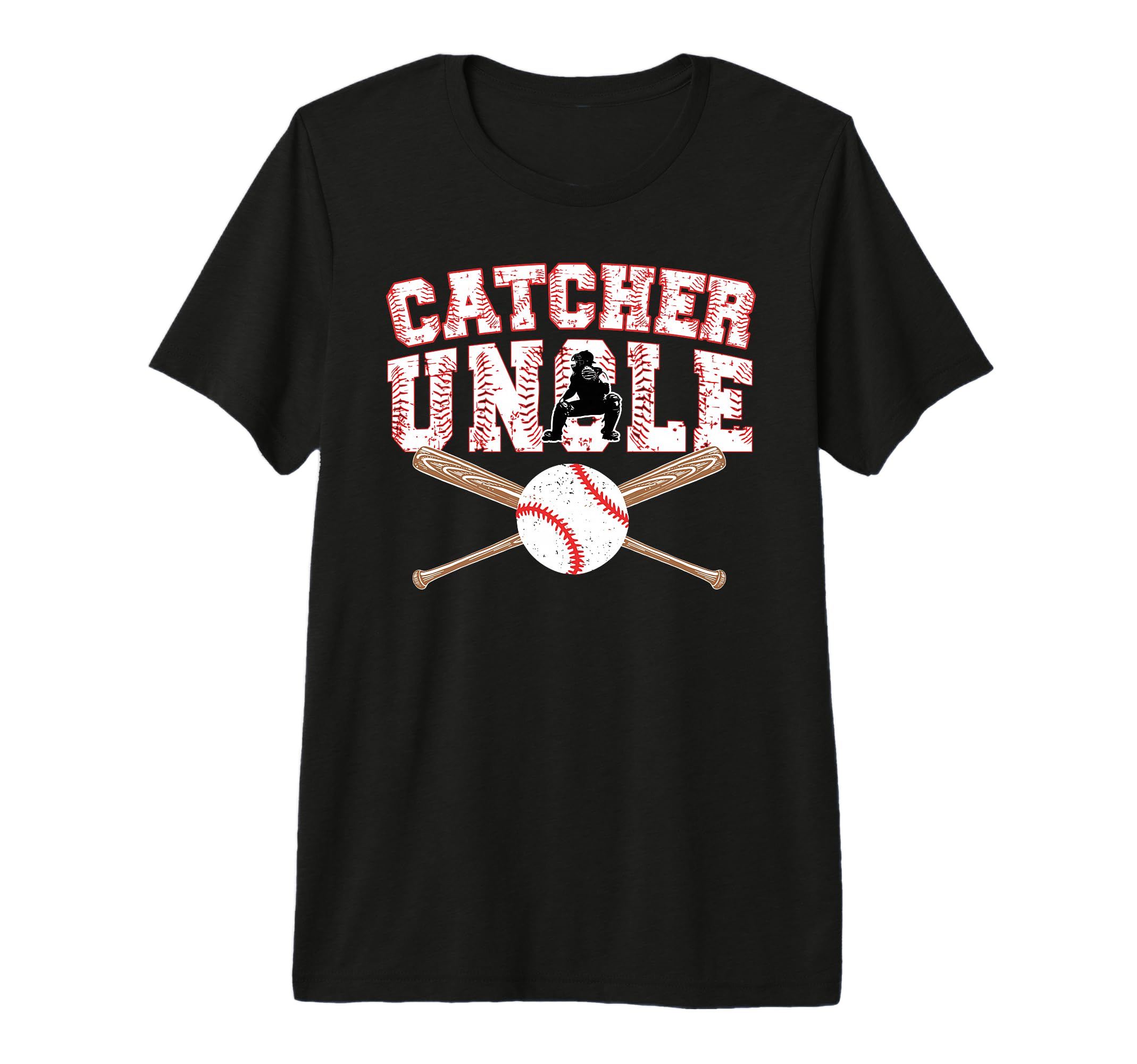 Mens Baseball Catcher Uncle Baseball T-Shirt - Custom Art Print Men Women - T-Shirt, Sweatshirt, Hoodie