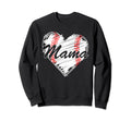 Baseball Mama Heart Mothers Day Sweatshirt - Casual Everyday Wear Unisex - T-Shirt, Sweatshirt, Hoodie