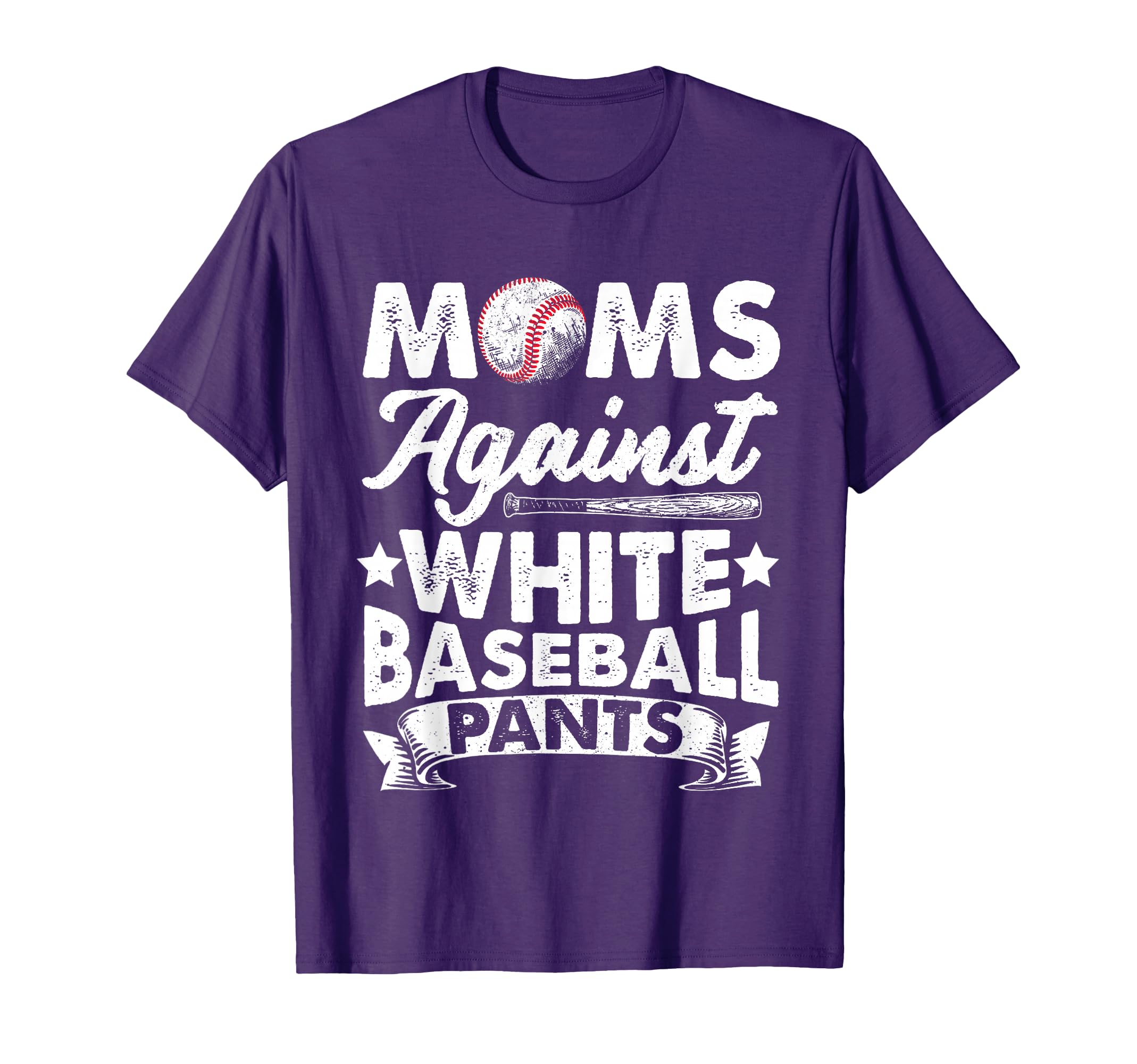 Moms Against White Baseball Pants T-Shirt - Minimalist Print for Adults - T-Shirt, Sweatshirt, Hoodie