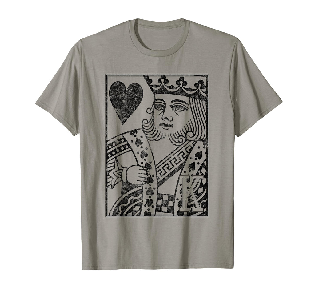 King Hearts Distressed Playing Card T-Shirt - Custom Art Print Unisex - T-Shirt, Sweatshirt, Hoodie