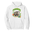 Opossum Groovy Floral Possum Watercolor Hoodie - Trendy Graphic Unisex - T-Shirt, Sweatshirt, Hoodie