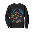 Wild Heart Flower Meadow 70S Vector Sweatshirt - Minimalist Print Unisex - T-Shirt, Sweatshirt, Hoodie
