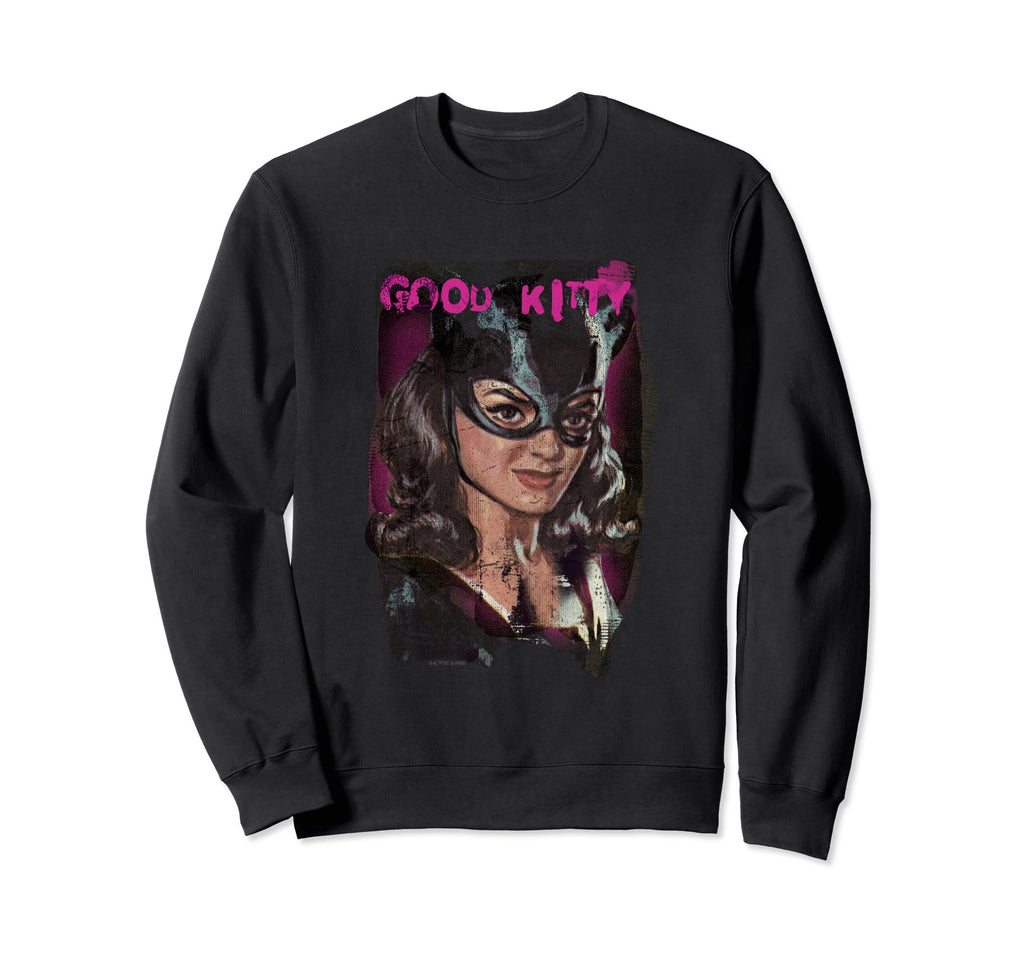 Batman Distressed 60S Catwoman Good Sweatshirt - Graphic Print Men Women - T-Shirt, Sweatshirt, Hoodie