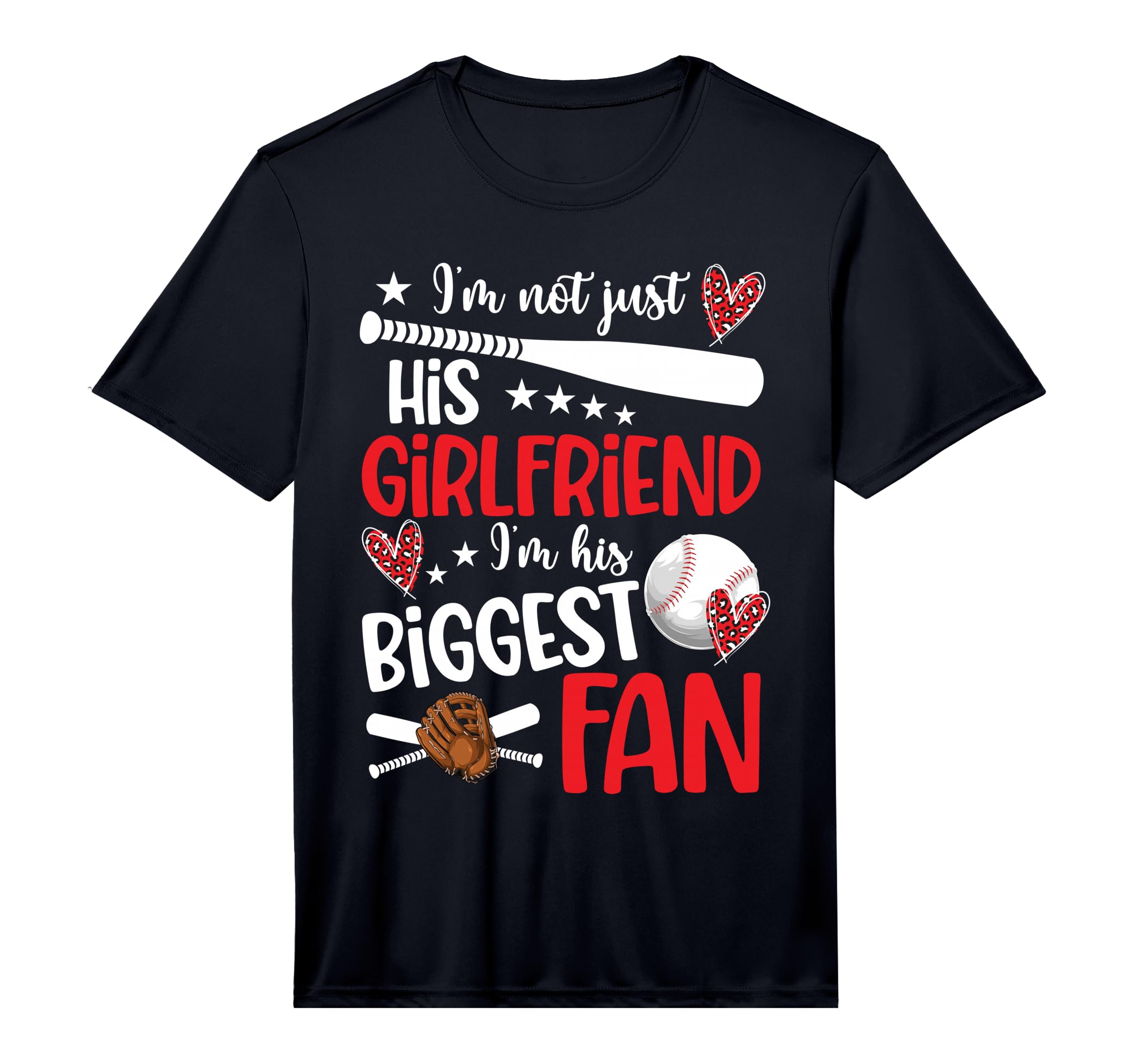 Mens His Biggest Fan Baseball Girlfriend T-Shirt - Trendy Graphic Unisex - T-Shirt, Sweatshirt, Hoodie
