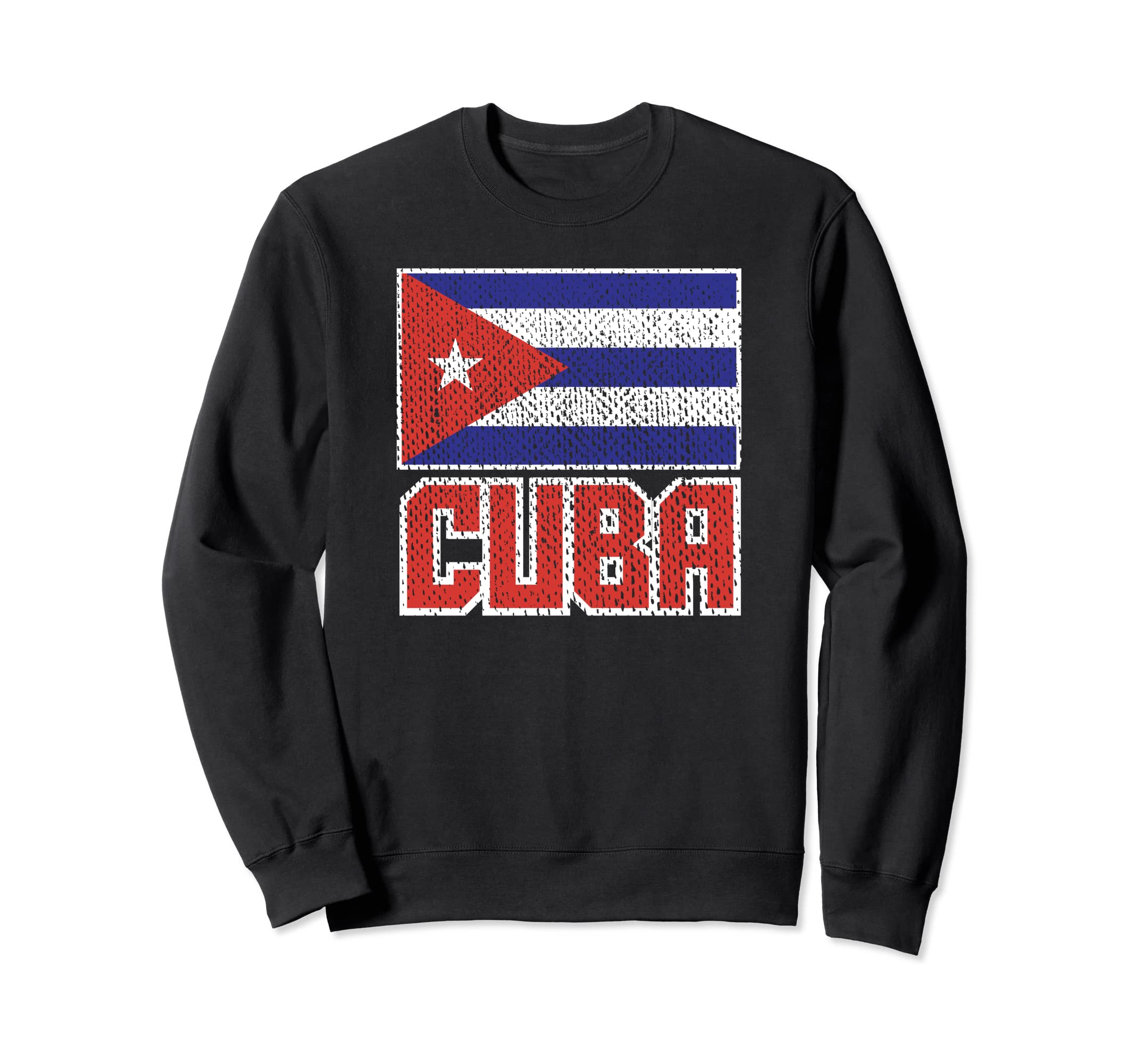 Cuba Flag Distressed Cuban Pride Sweatshirt - Unique Graphic Unisex - T-Shirt, Sweatshirt, Hoodie