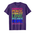 Peace Love Inclusion Equality T-Shirt - Custom Art Print for Adults - T-Shirt, Sweatshirt, Hoodie