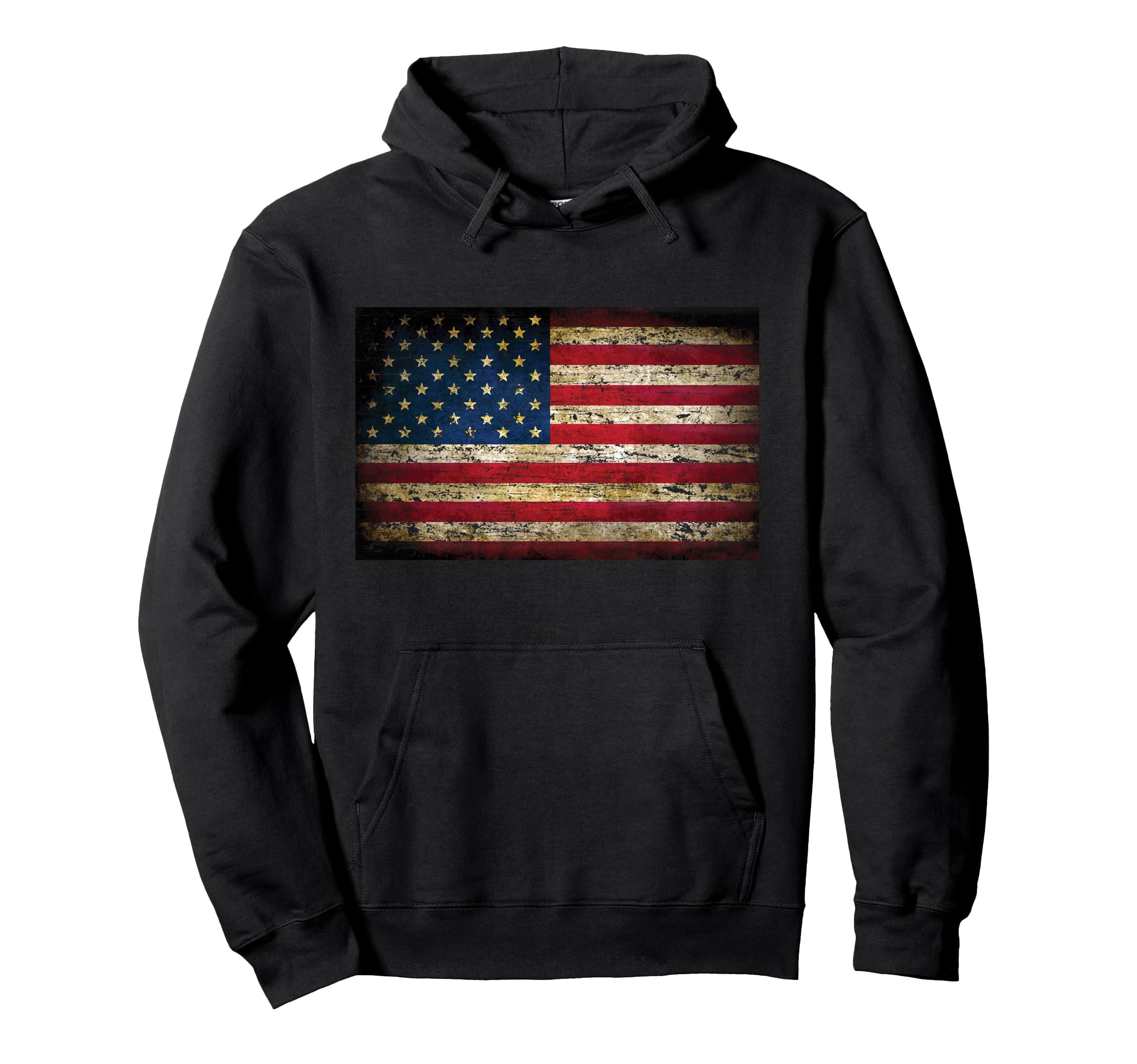 Faded American Flag Usa Flag Hoodie - Trendy Graphic Men Women - T-Shirt, Sweatshirt, Hoodie