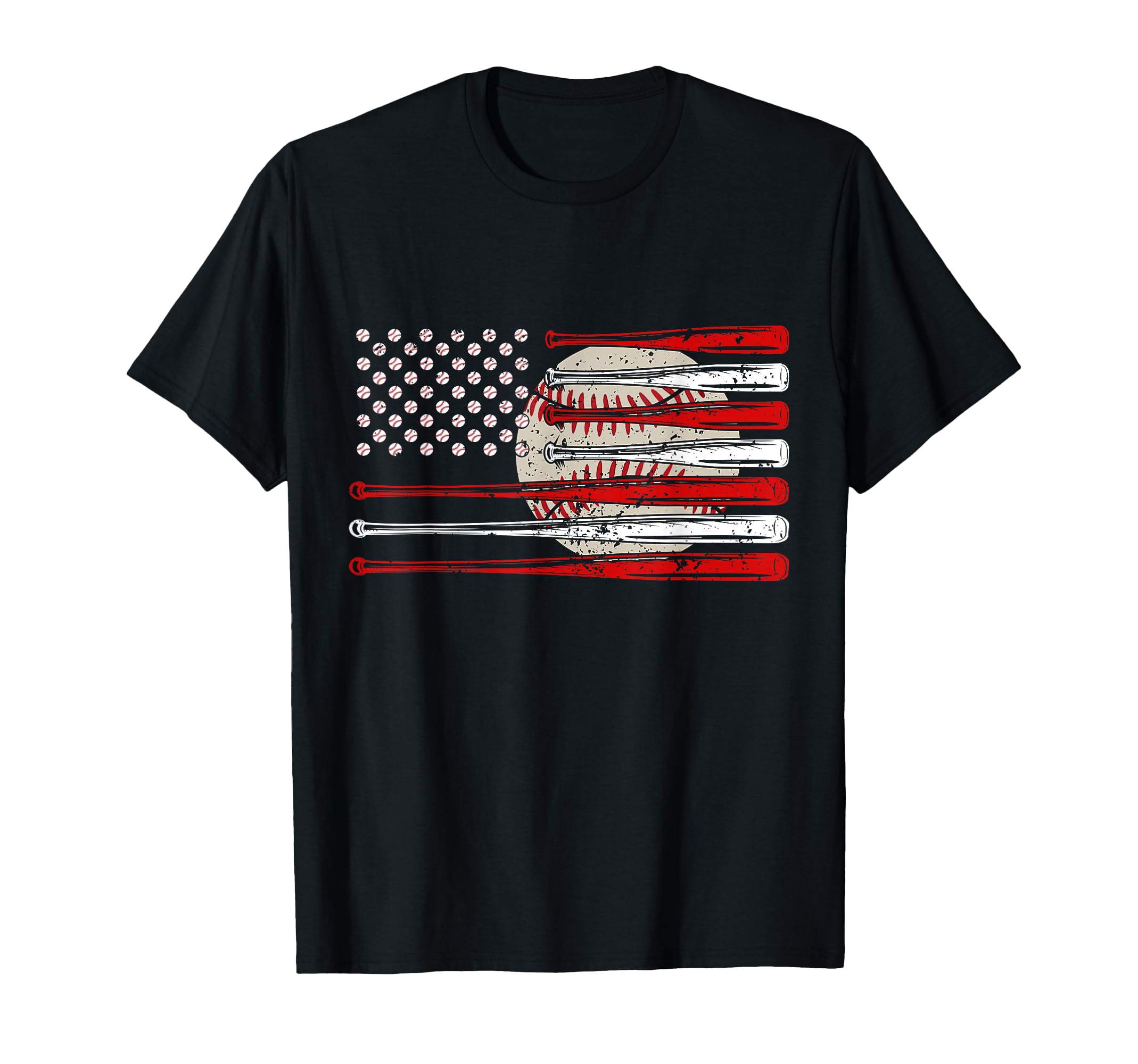 Baseball American Flag Usa Dad Mom T-Shirt - Trendy Graphic Men Women - T-Shirt, Sweatshirt, Hoodie