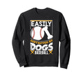 Easily Distracted Dogs Baseball Sweatshirt - Minimalist Print for Adults - T-Shirt, Sweatshirt, Hoodie