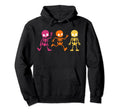Funky Groovy Hippe Boho Skeletons Halloween Hoodie - Unique Graphic Unisex - T-Shirt, Sweatshirt, Hoodie