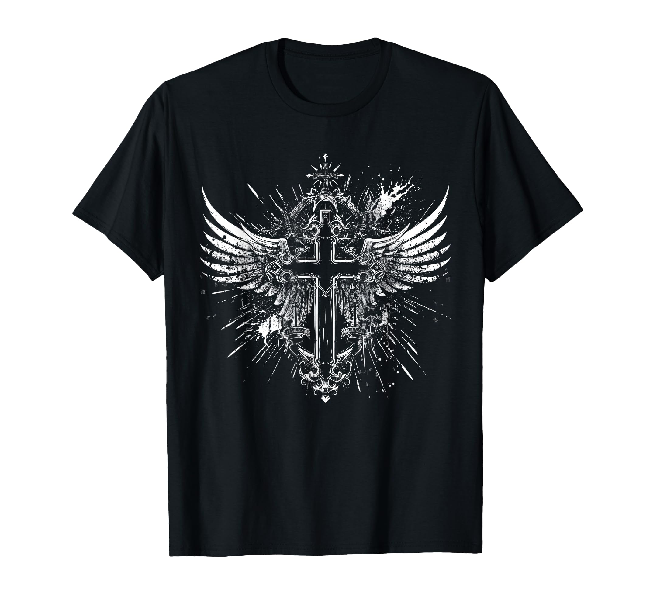 Cross Wings Y2K Alt Grunge Emo T-Shirt - Fun Novelty Design for Adults - T-Shirt, Sweatshirt, Hoodie