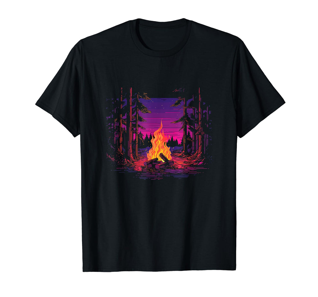 Vaporwave Campfire Indie Aesthetic T-Shirt - Unique Graphic Men Women - T-Shirt, Sweatshirt, Hoodie