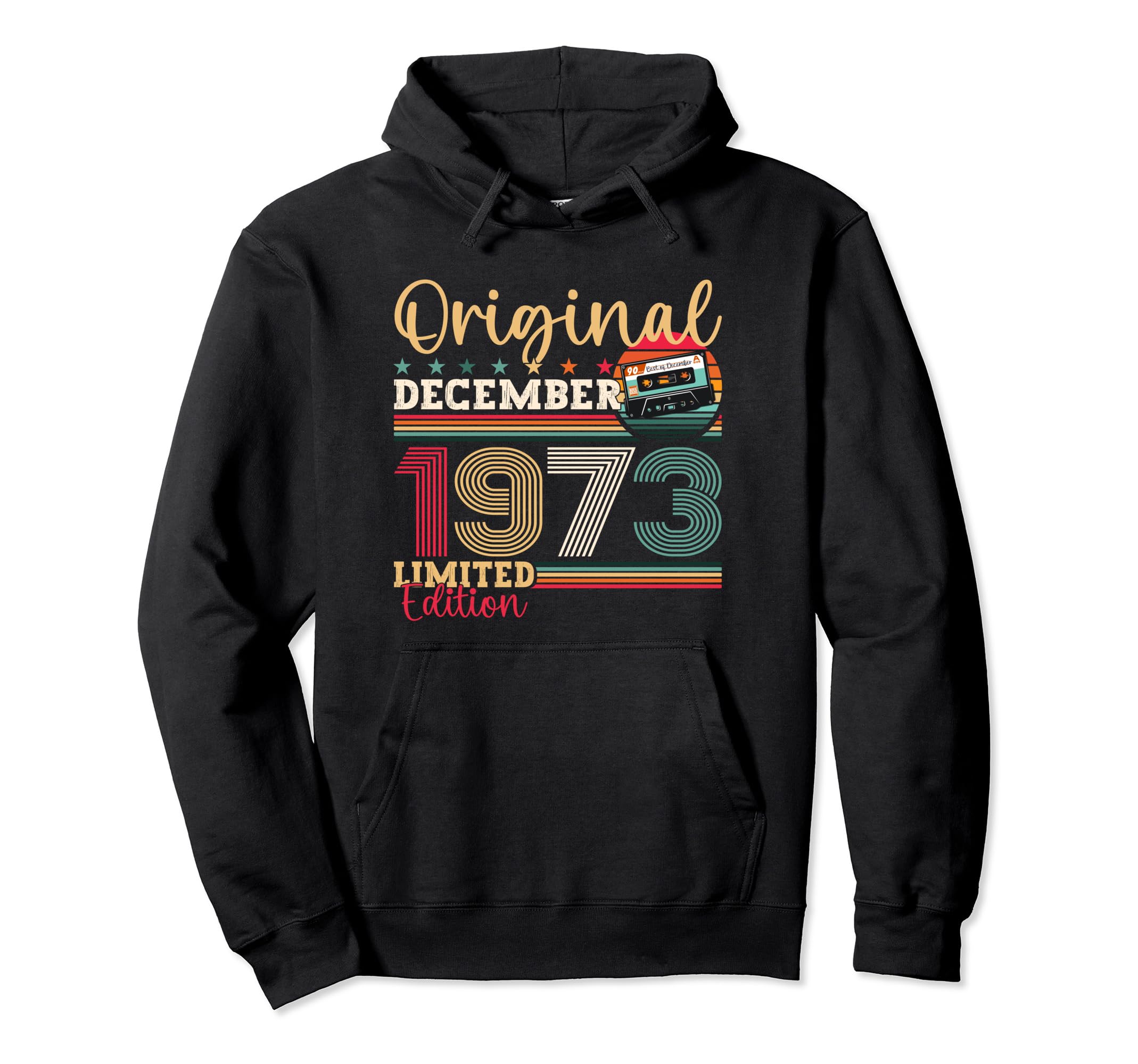 50Th Birthday December 1973 Cassette Hoodie - Trendy Graphic for Adults - T-Shirt, Sweatshirt, Hoodie