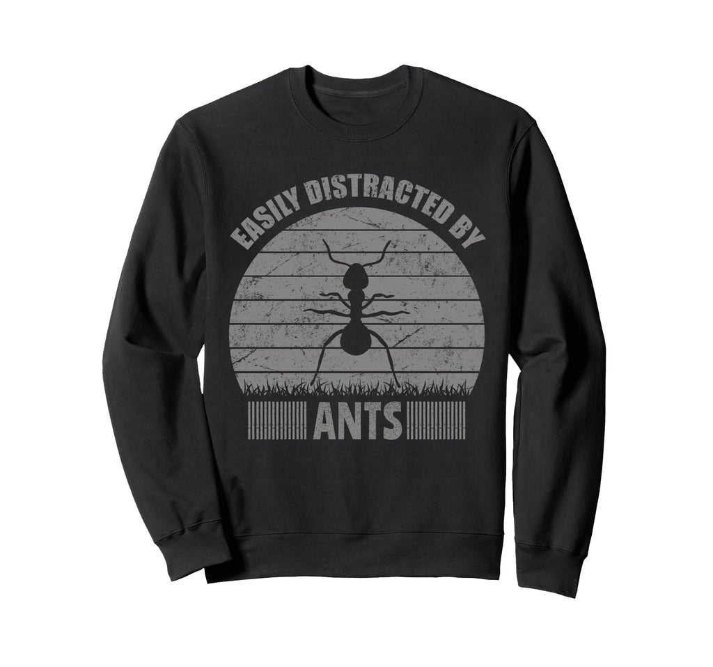 Easily Distracted Ants Distressed Sweatshirt - Aesthetic Graphic Men Women - T-Shirt, Sweatshirt, Hoodie