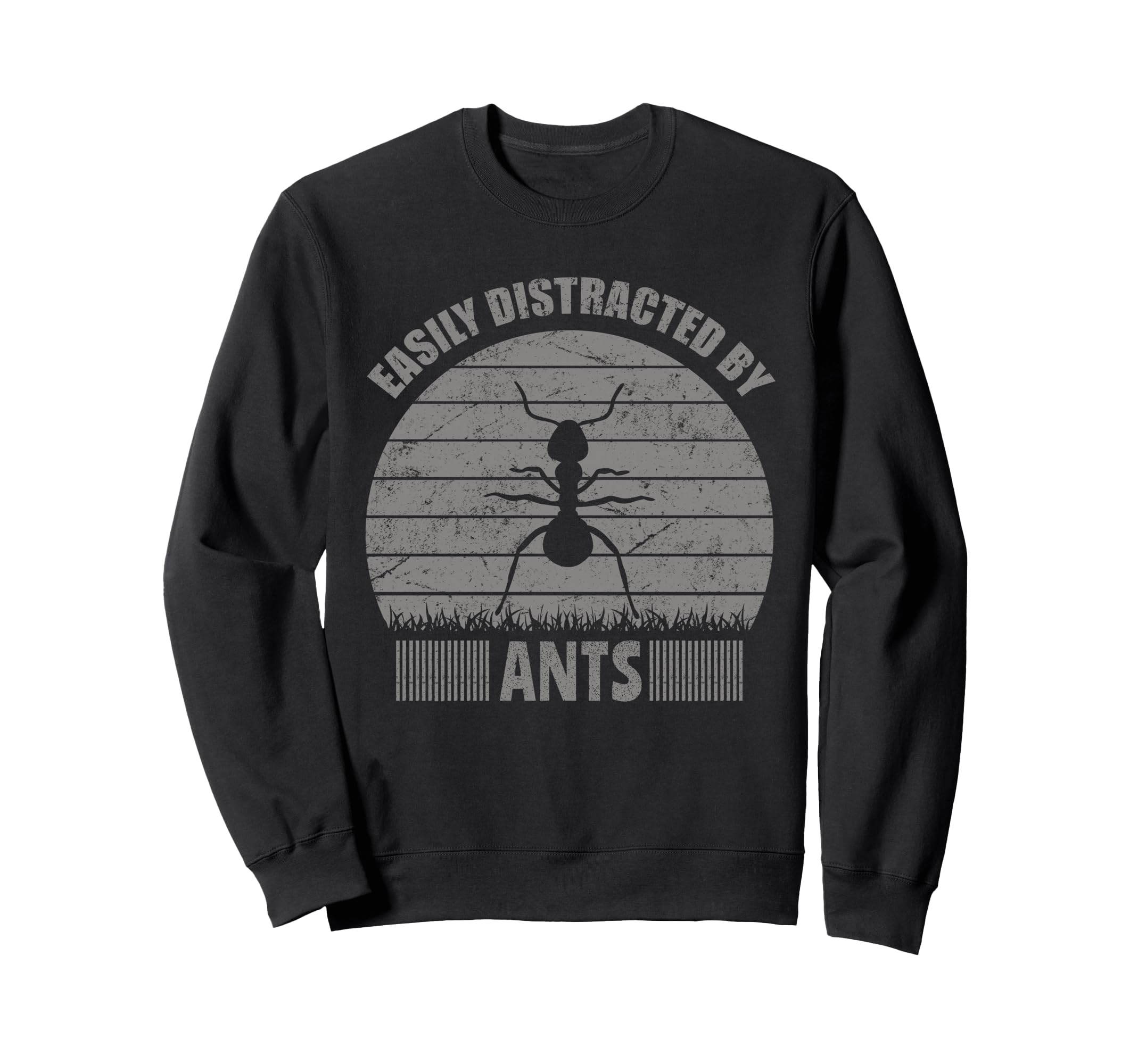 Easily Distracted Ants Distressed Sweatshirt - Aesthetic Graphic Men Women - T-Shirt, Sweatshirt, Hoodie
