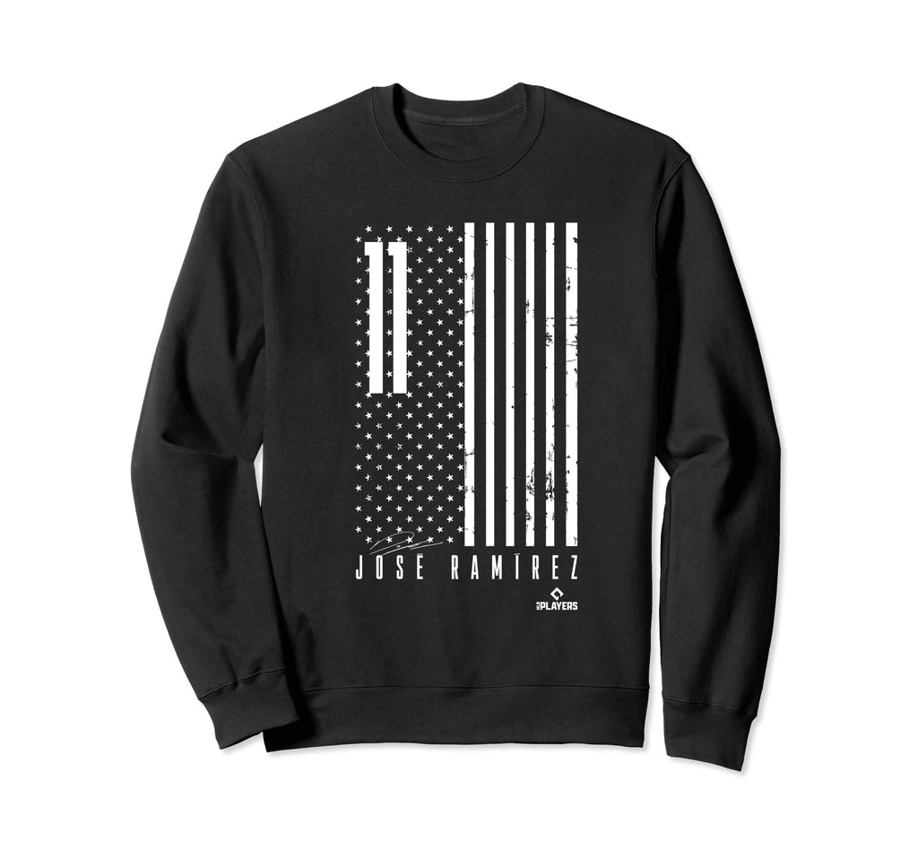 Jose Ramirez American Flag Cleveland Sweatshirt - Trendy Graphic Men Women - T-Shirt, Sweatshirt, Hoodie