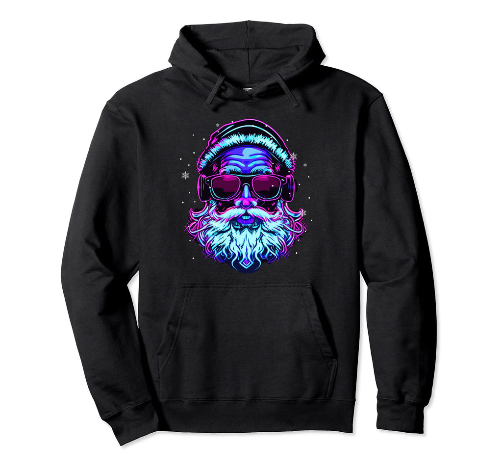 Vaporwave Santa Claus Japanese Aesthetic Hoodie - Graphic Print for Adults - T-Shirt, Sweatshirt, Hoodie