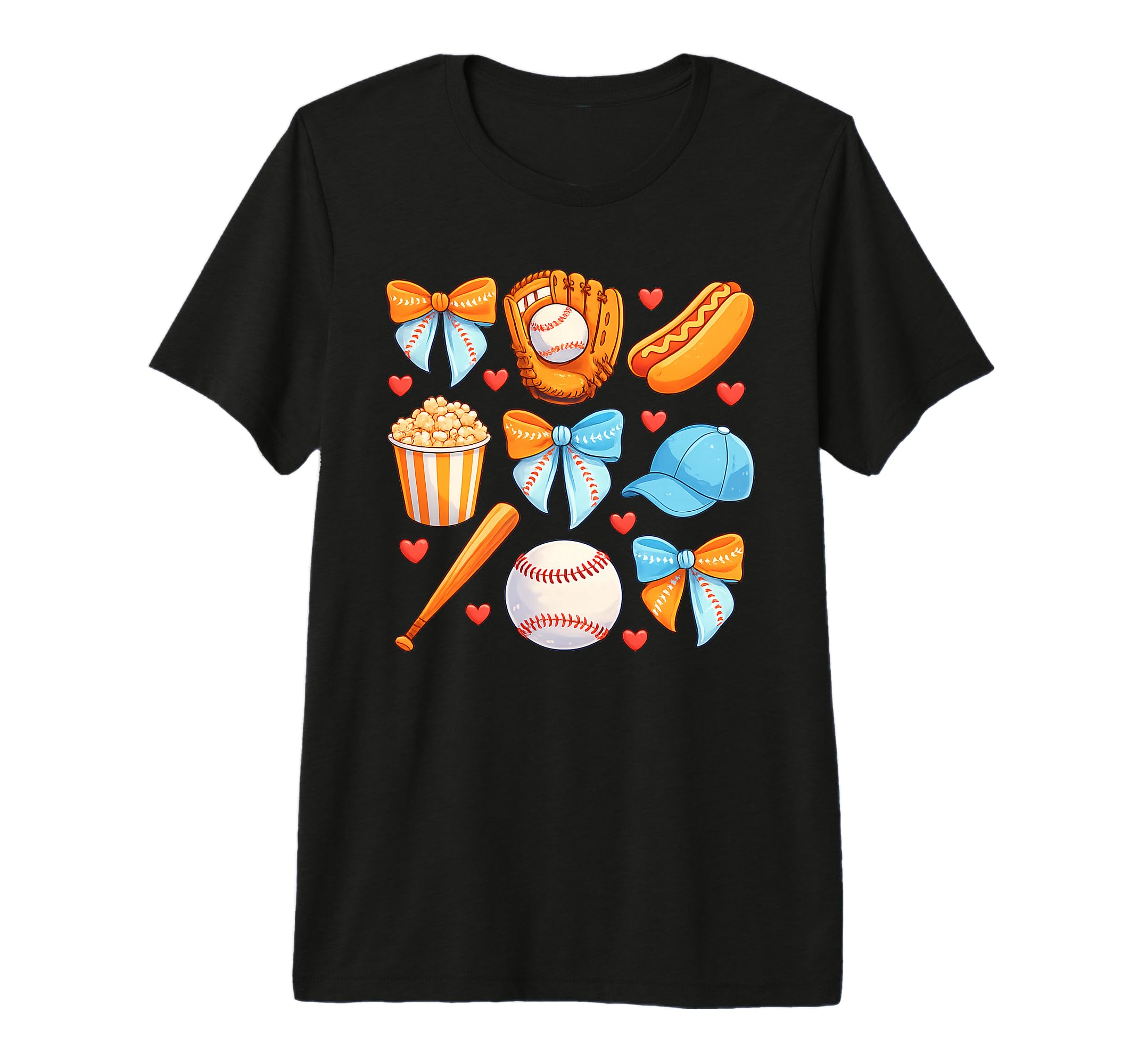 Baseball Coquette Bow Baseball Cheer T-Shirt - Minimalist Print for Adults - T-Shirt, Sweatshirt, Hoodie