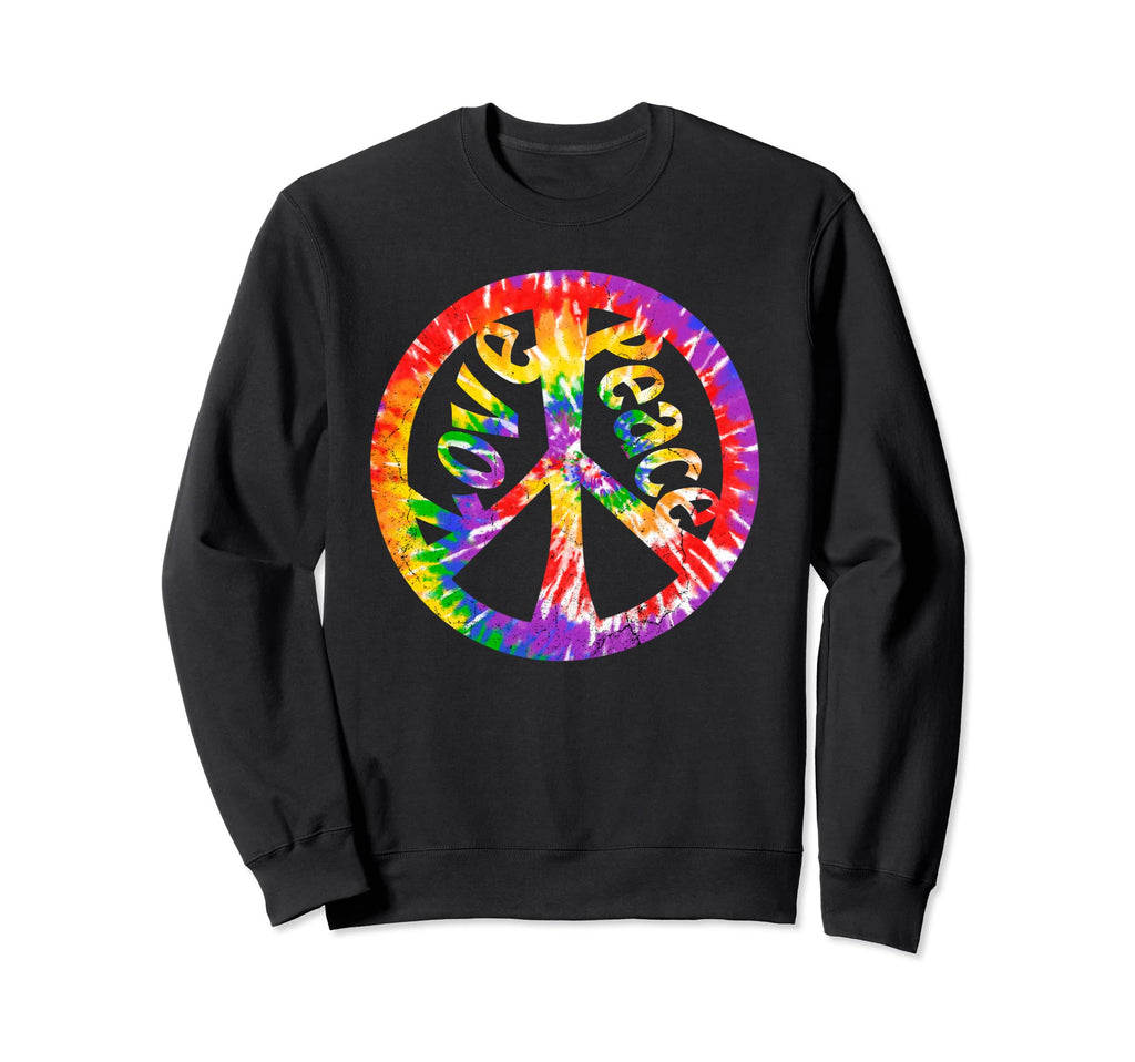 60S 70S Psychedelic Hippie Tie Sweatshirt - Fun Novelty Design Men Women - T-Shirt, Sweatshirt, Hoodie