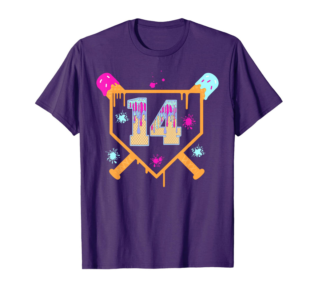 14H Birthday Baseball Drip 14 Year Old T-Shirt - Novelty Apparel for Adults - T-Shirt, Sweatshirt, Hoodie