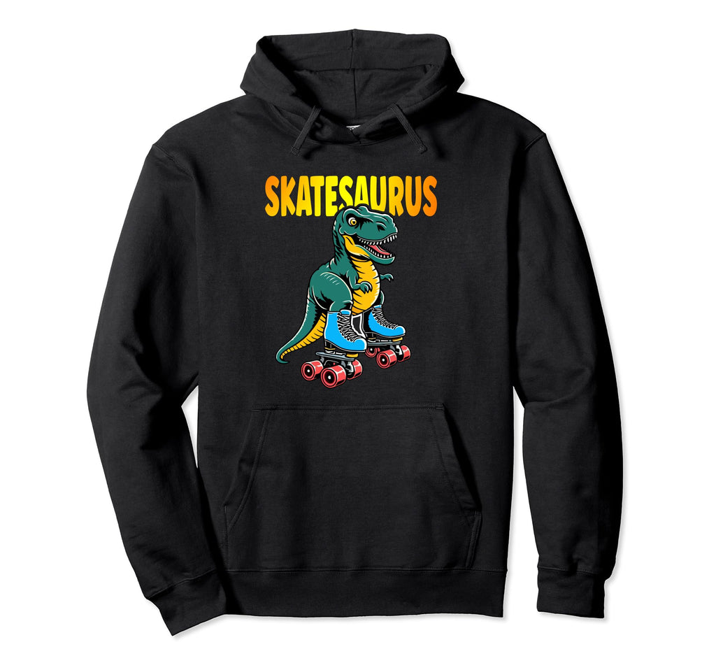 Skate Dinosaurs Roller Skating Hoodie - Streetwear Style for Adults - T-Shirt, Sweatshirt, Hoodie