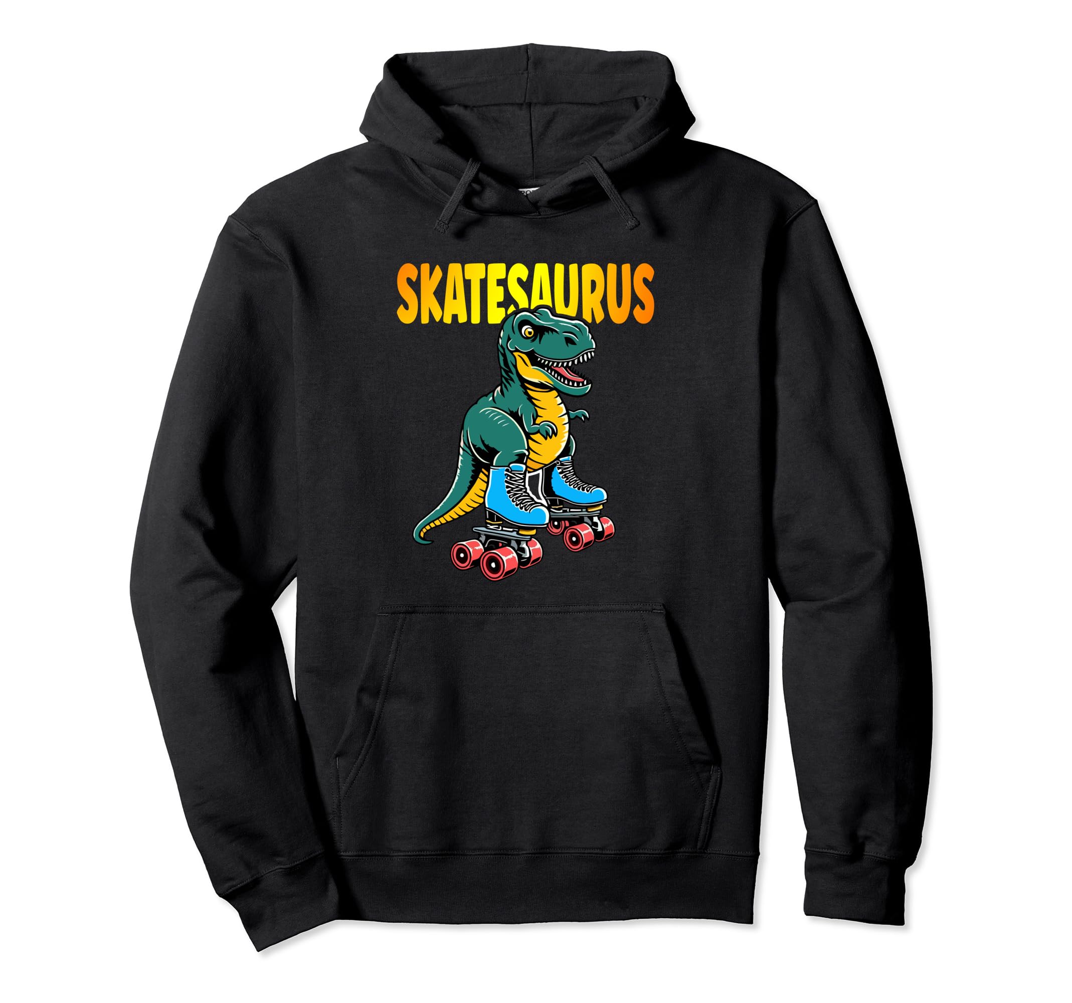 Skate Dinosaurs Roller Skating Hoodie - Streetwear Style for Adults - T-Shirt, Sweatshirt, Hoodie