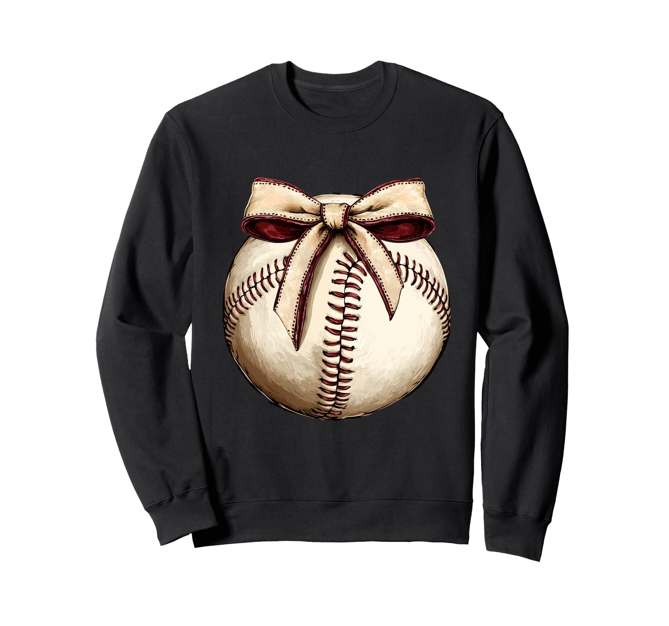 Baseball Coquette Bow Baseball Mom Sweatshirt - Unique Graphic Unisex - T-Shirt, Sweatshirt, Hoodie