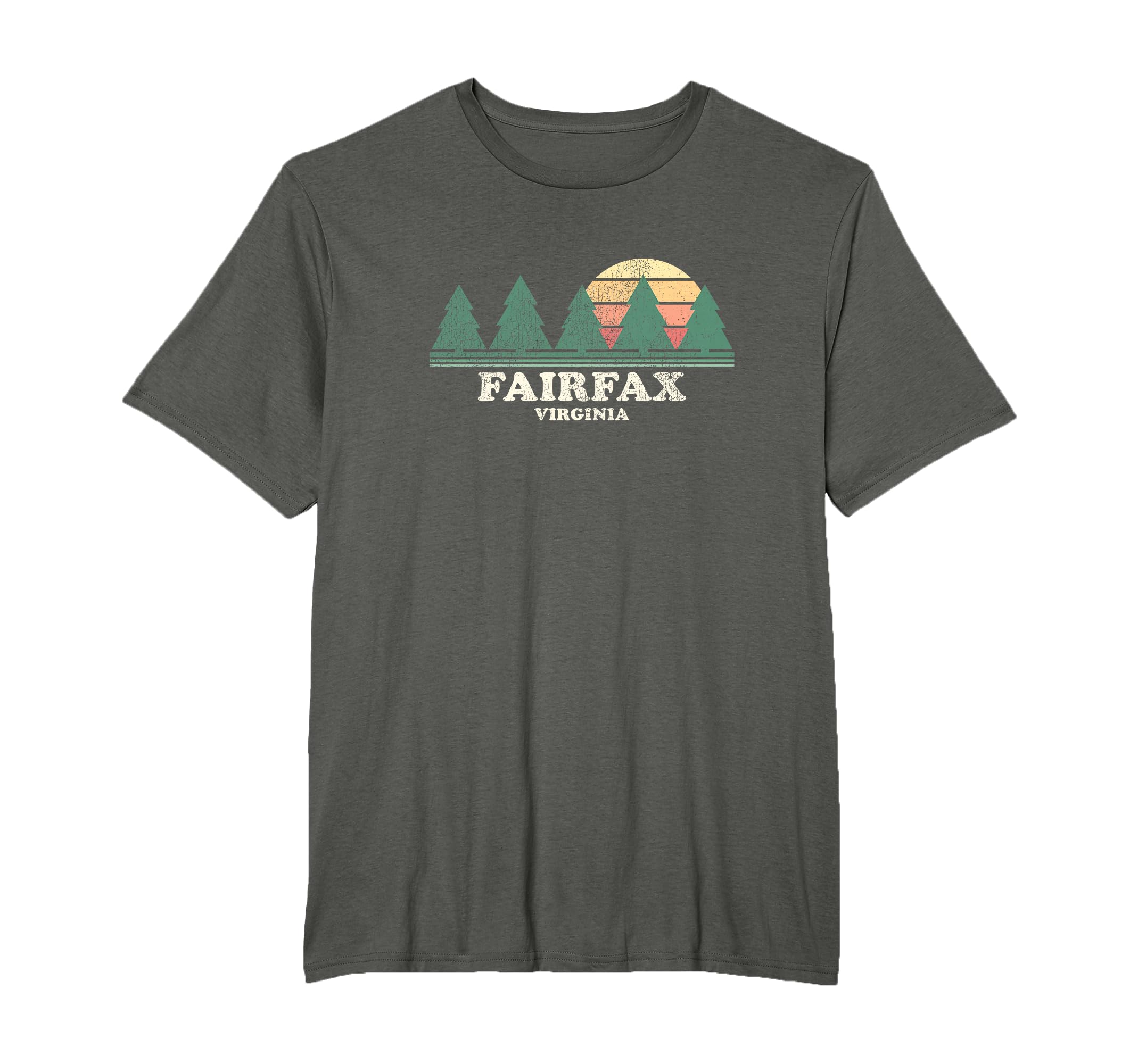 Fairfax Va Throwback 70S T-Shirt - Unique Graphic Men Women - T-Shirt, Sweatshirt, Hoodie