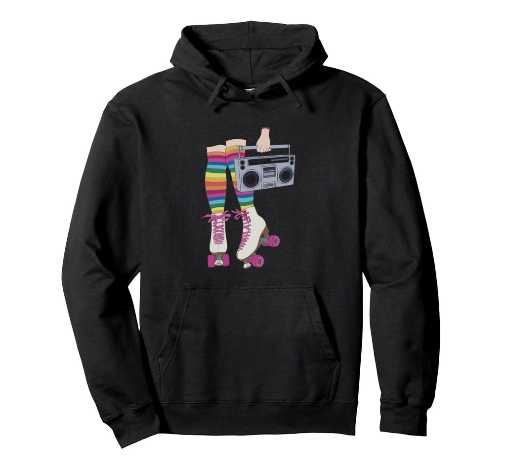 Rollerskates Roll Beat Funny 70S 80S Skating Hoodie - Graphic Print Unisex - T-Shirt, Sweatshirt, Hoodie