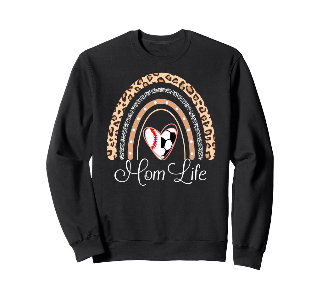 Mom Life Boho Rainbow Funny Sweatshirt - Custom Art Print for Adults - T-Shirt, Sweatshirt, Hoodie
