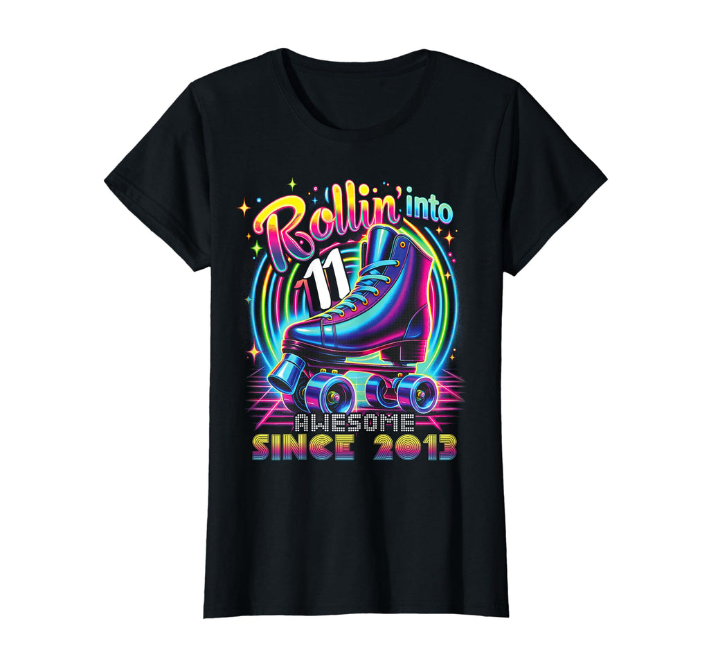 Roller Skate 11Th Birthday Skating T-Shirt - Custom Art Print Unisex - T-Shirt, Sweatshirt, Hoodie