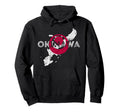 Okinawa Map And Flag Distressed Japan Hoodie - Graphic Print Unisex - T-Shirt, Sweatshirt, Hoodie